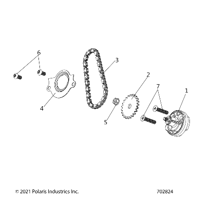 2026 RZR 200 AU — ENGINE, OIL PUMP - Z26HCA18D4 (702824) diagram