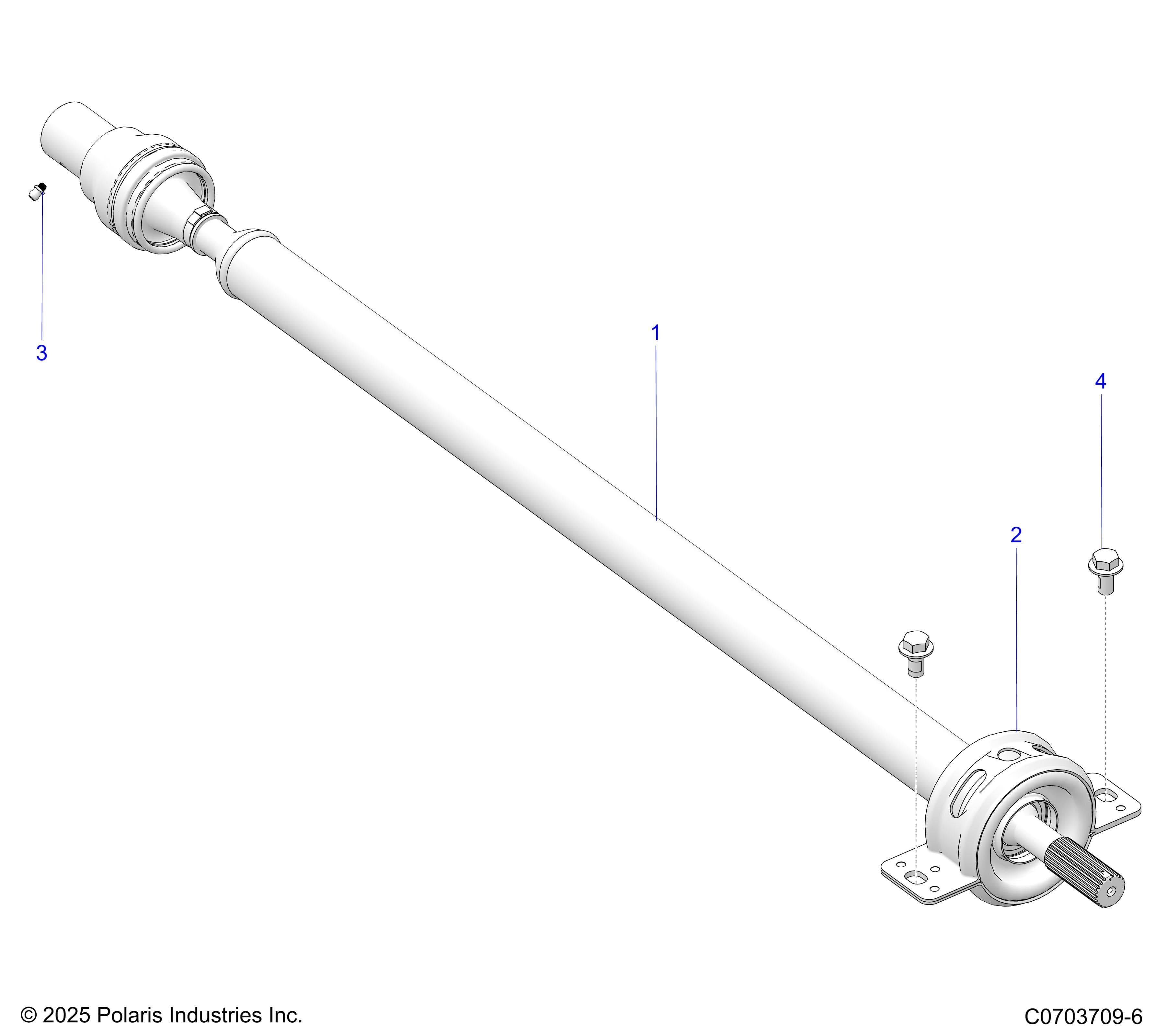 2026 GENERAL XP 1000 PREMIUM β DRIVE TRAIN, REAR PROP SHAFT diagram