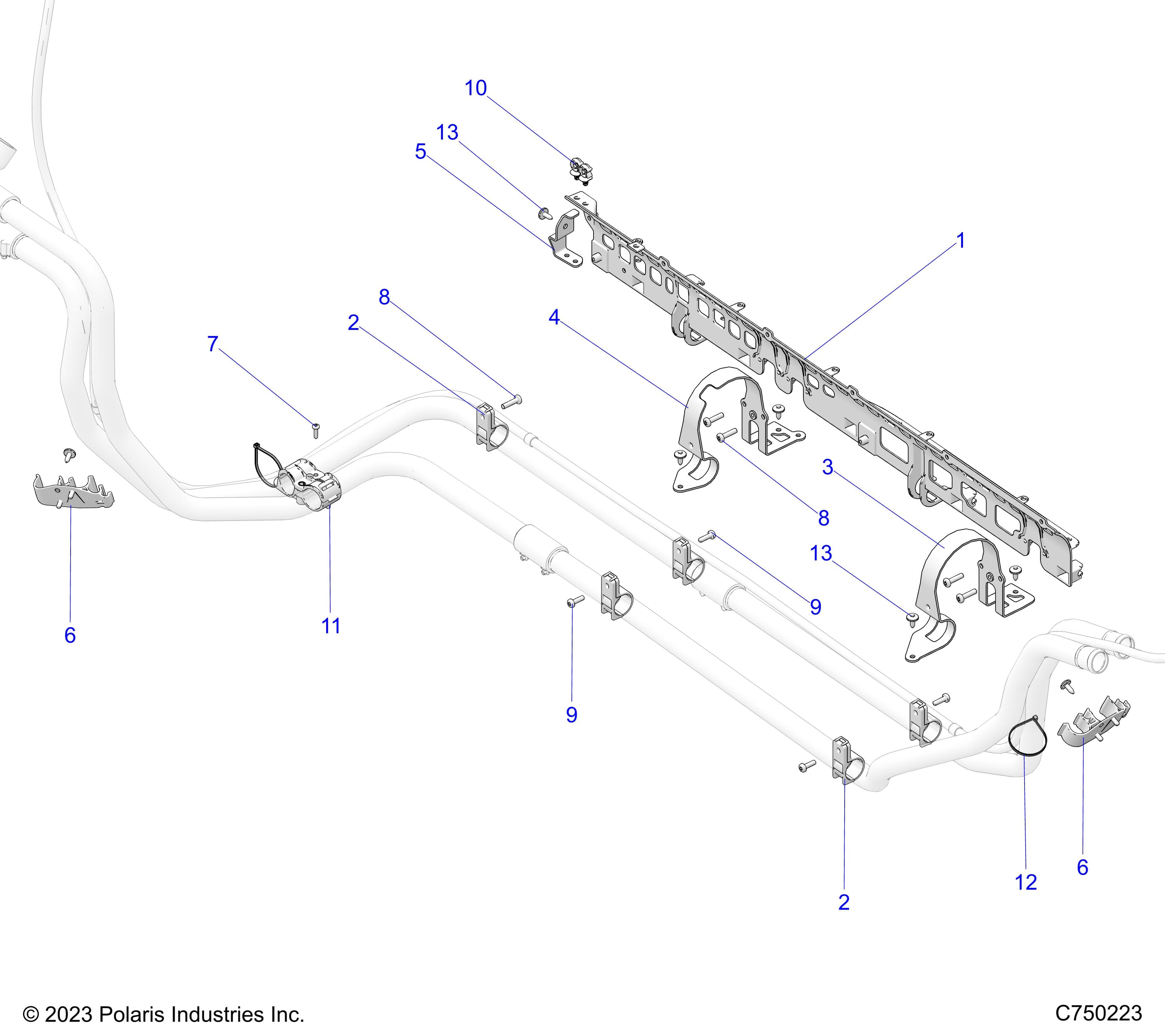2026 RZR PRO R LE β ENGINE, COOLING MOUNTING - Z26RPP2KBL (C750223) diagram