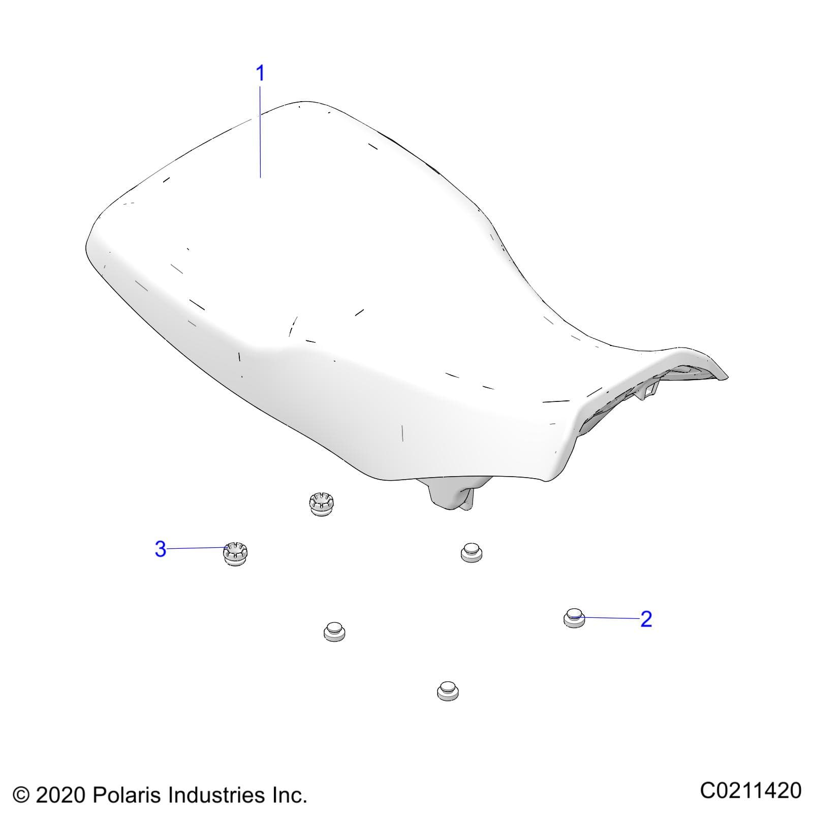 2026 SPORTSMAN 570 UTL 49S β BODY, SEAT - A26SHR57AG (C0211420) diagram