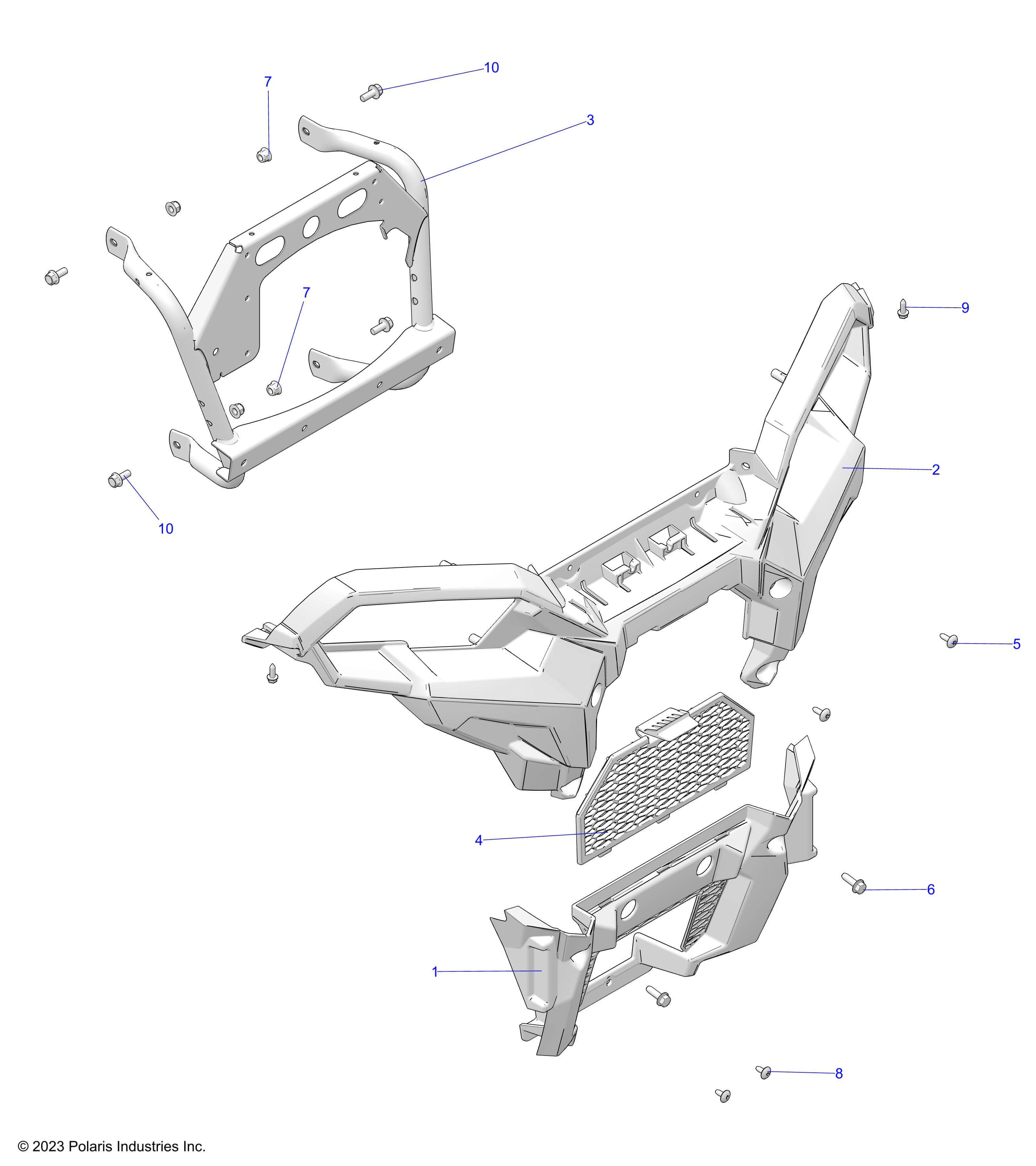 2026 SPORTSMAN 570 UTL 49S β BODY, FRONT BUMPER - A26SHR57AG (C102539) diagram