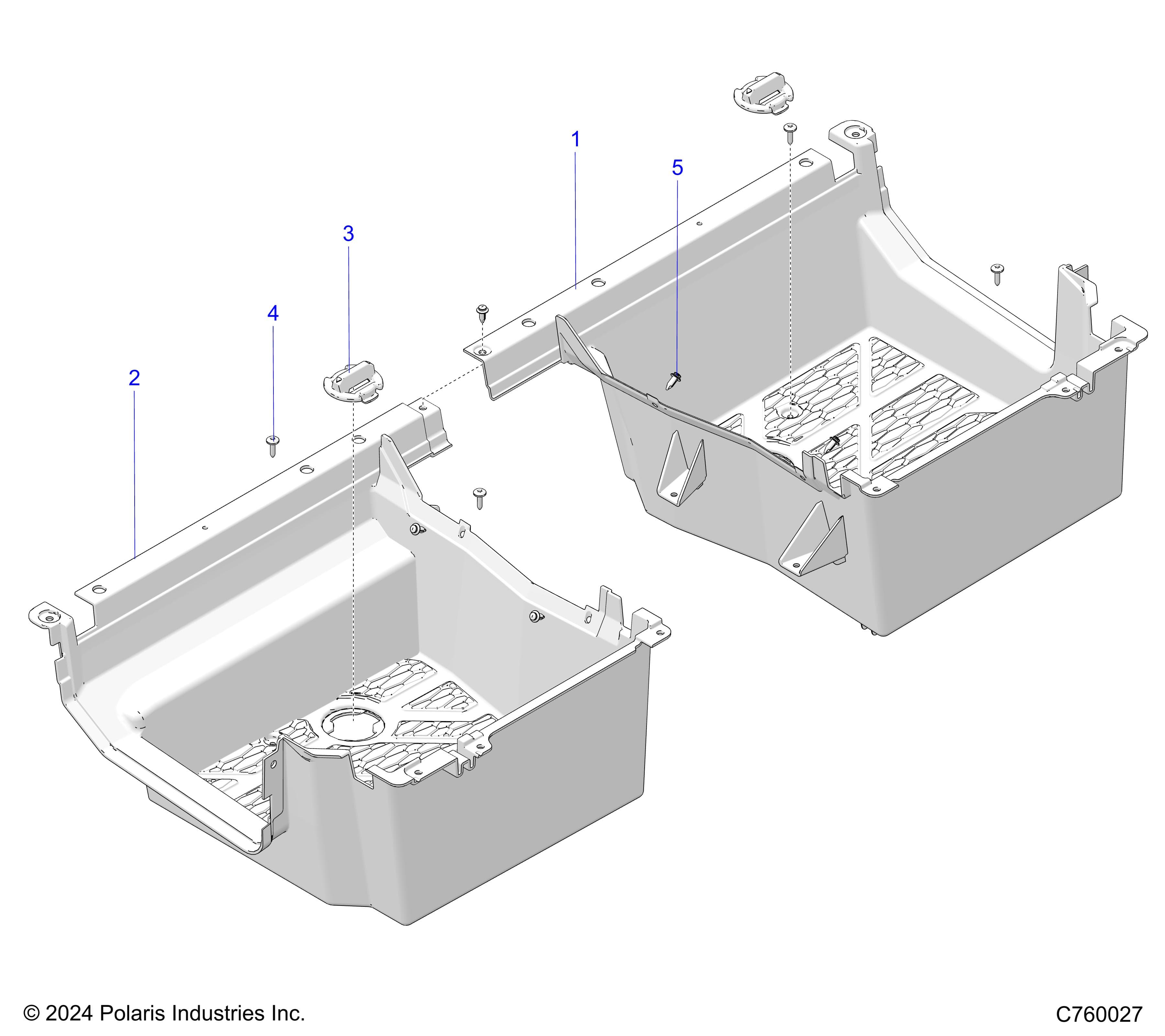 2026 GENERAL XP4 1000 SPORT β BODY, REAR FLOOR diagram