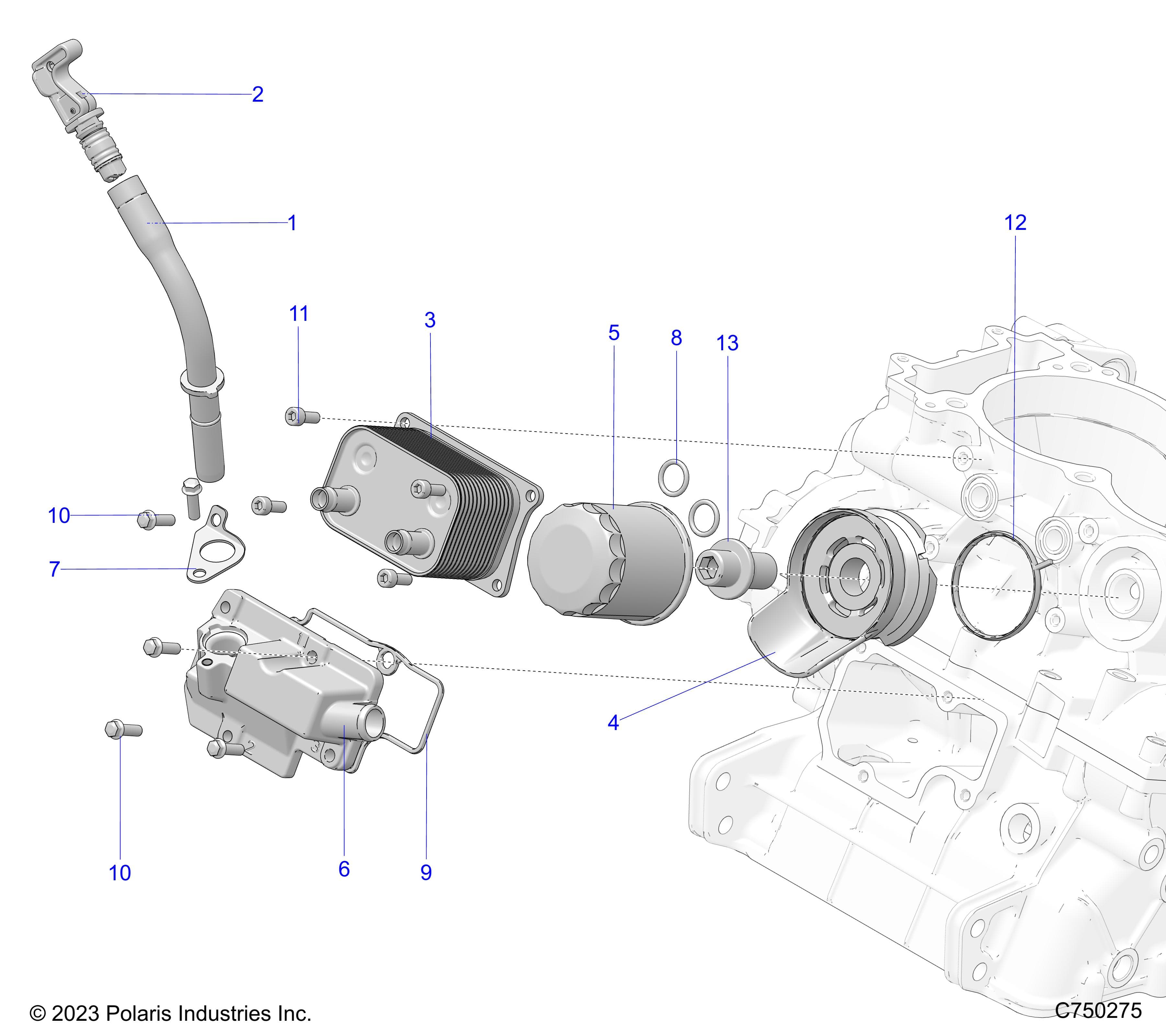 2026 RZR PRO S4 SPORT β ENGINE, DIPSTICK AND OIL FILTER - Z26S4E92A4/B4/A6/B6 (C750275) diagram