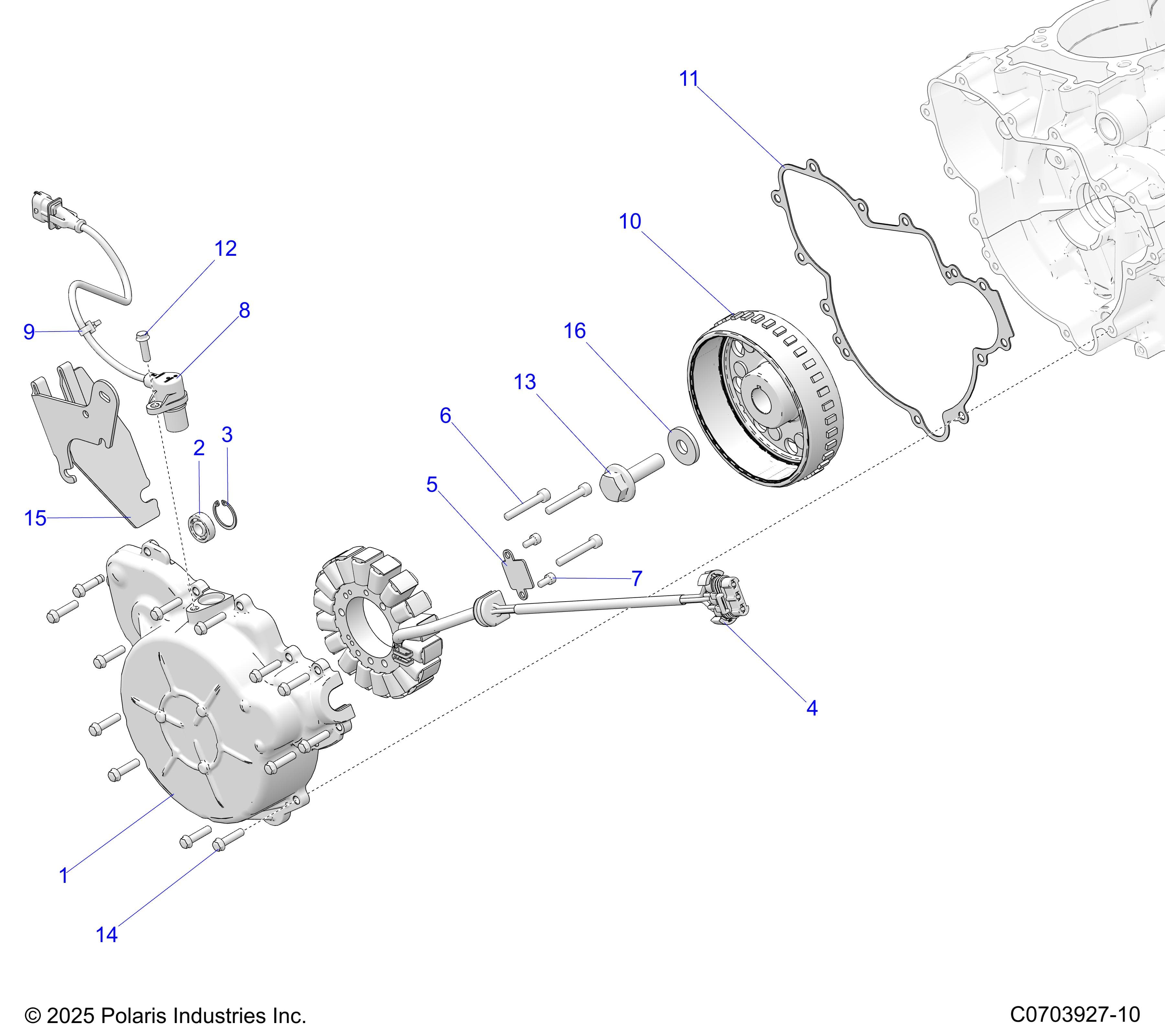 2026 GENERAL 1000 PREMIUM β ENGINE, STATOR AND FLYWHEEL diagram