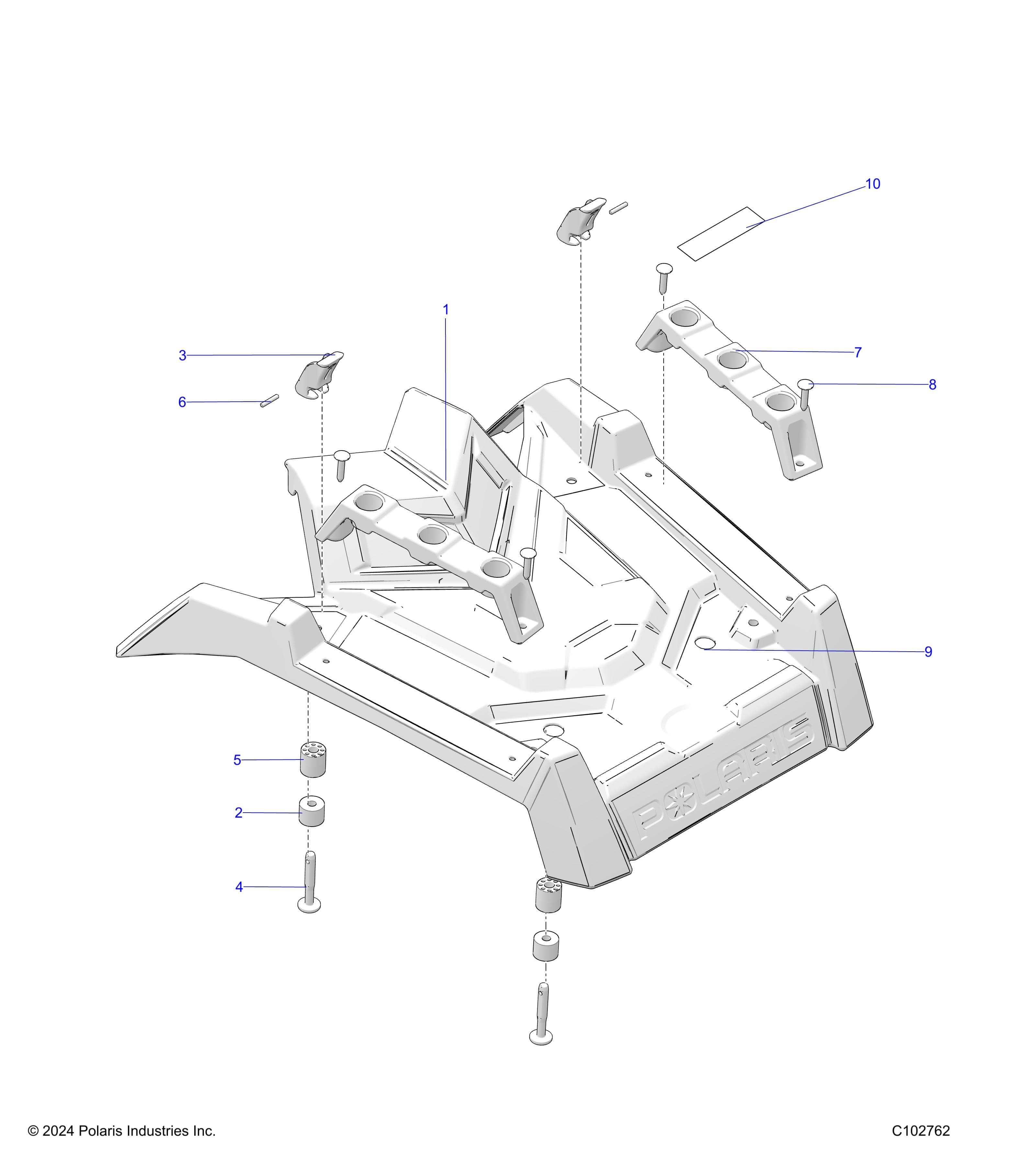 2026 SCRAMBLER XP 1000 S 49S R01 - A26SGE95AB β BODY, FRONT RACK - A26SGE95AB (C102762) diagram