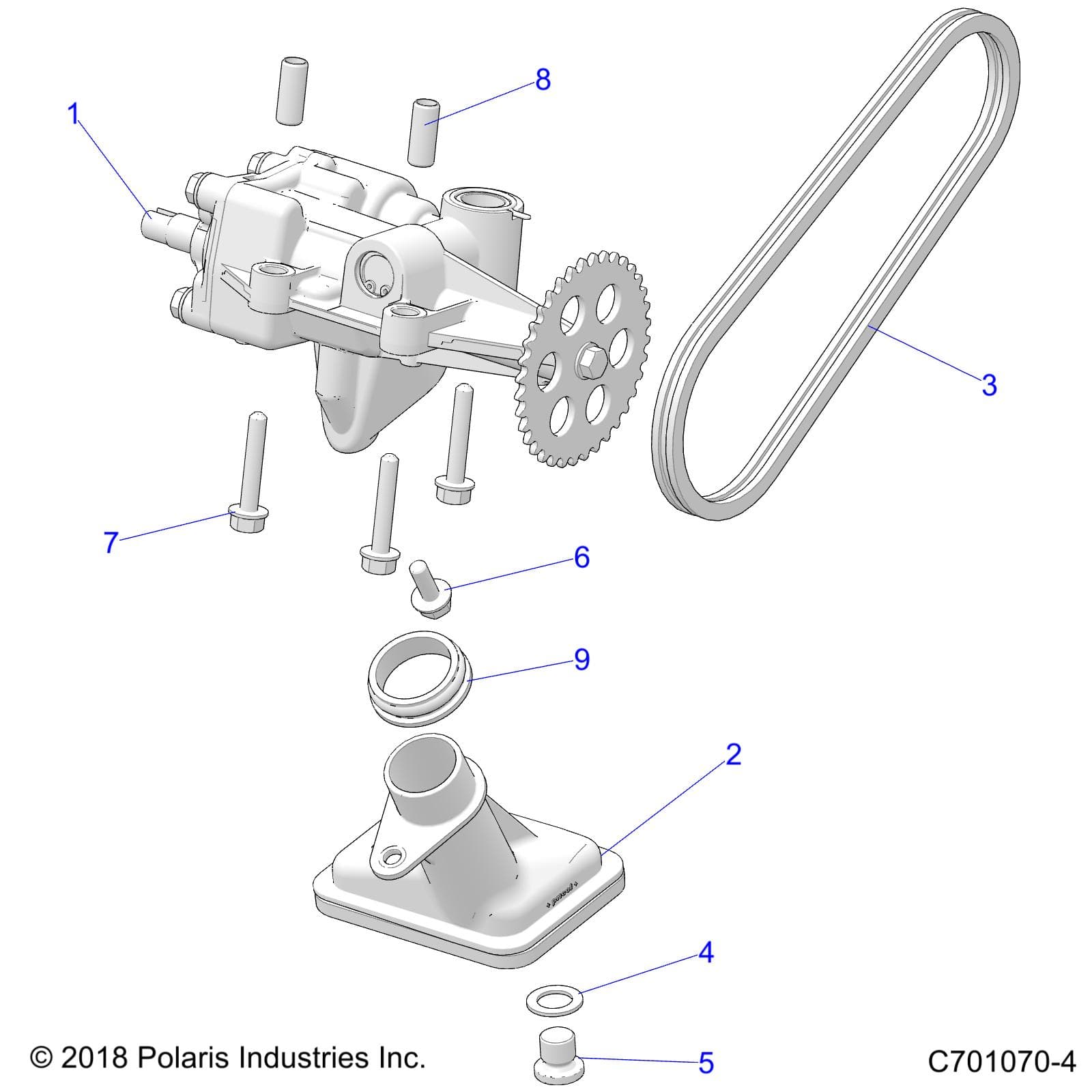 2026 RZR XP 4 1000 SPORT β ENGINE, OIL PUMP - Z26NMS99A4/B4/A6/B6 (C701070-4) diagram