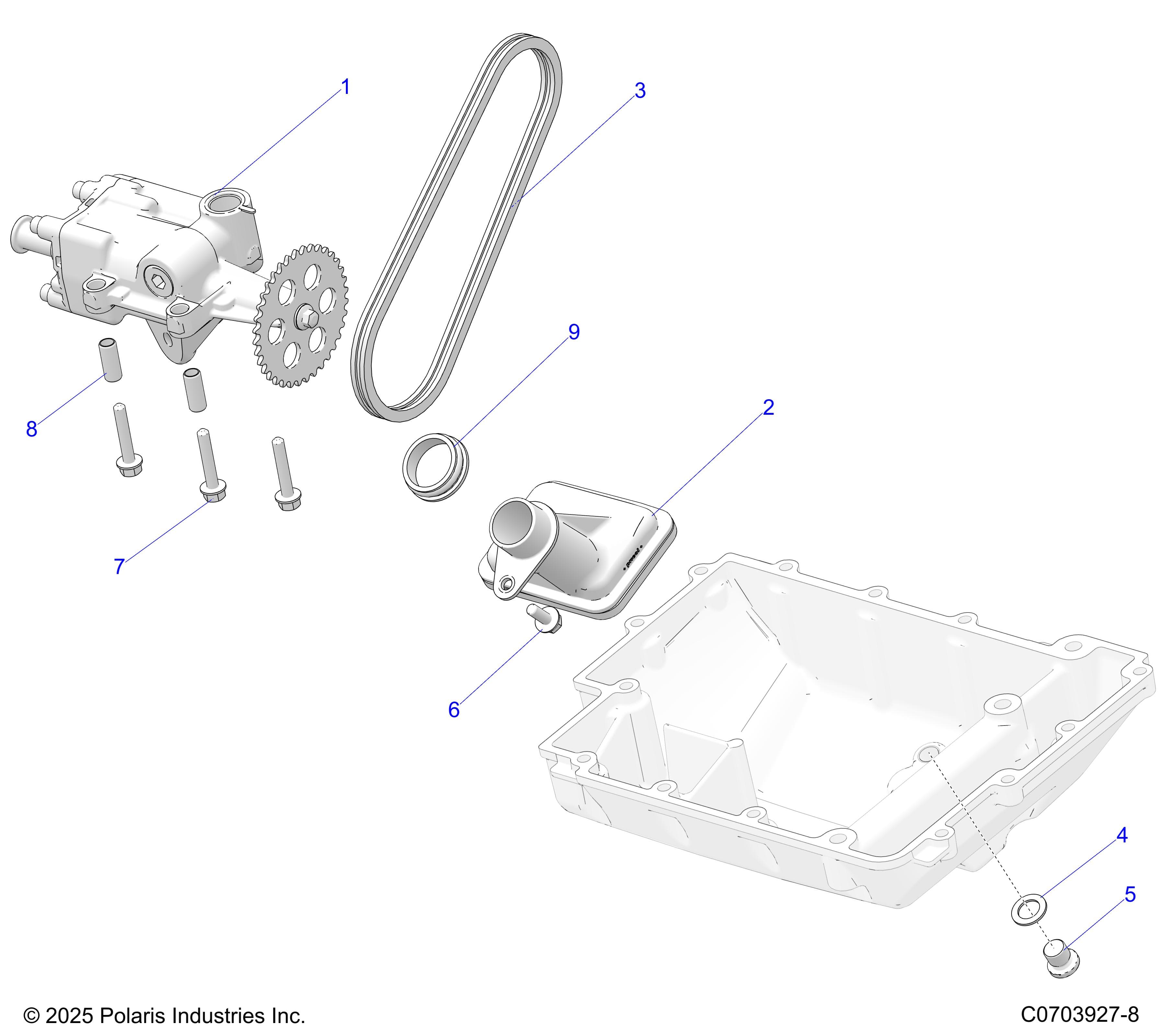 2026 GENERAL 1000 PREMIUM β ENGINE, OIL PUMP diagram
