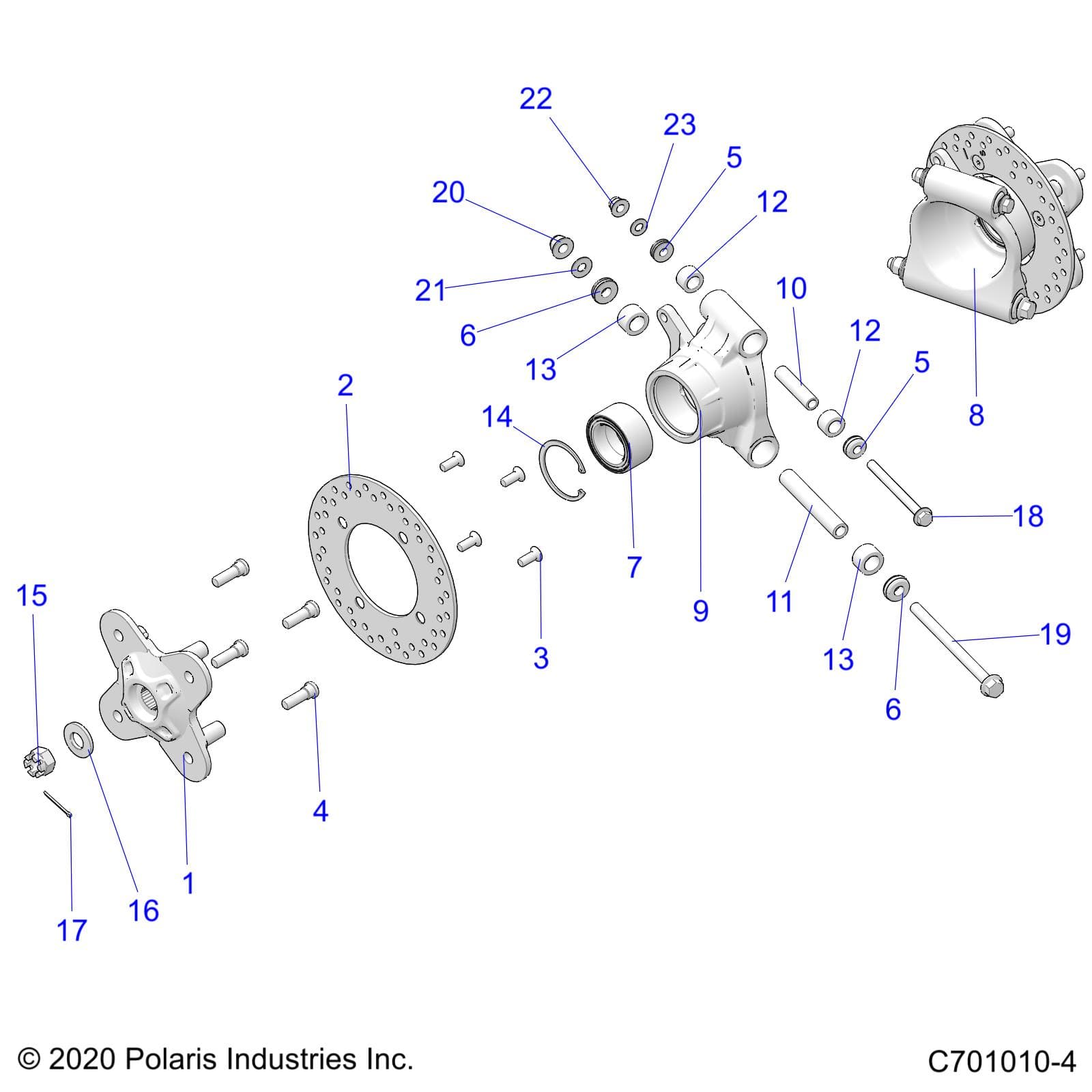 2026 RZR TRAIL S 1000 ULTIMATE β SUSPENSION, REAR CARRIER - Z26ASF99A6 (C701010-4) diagram
