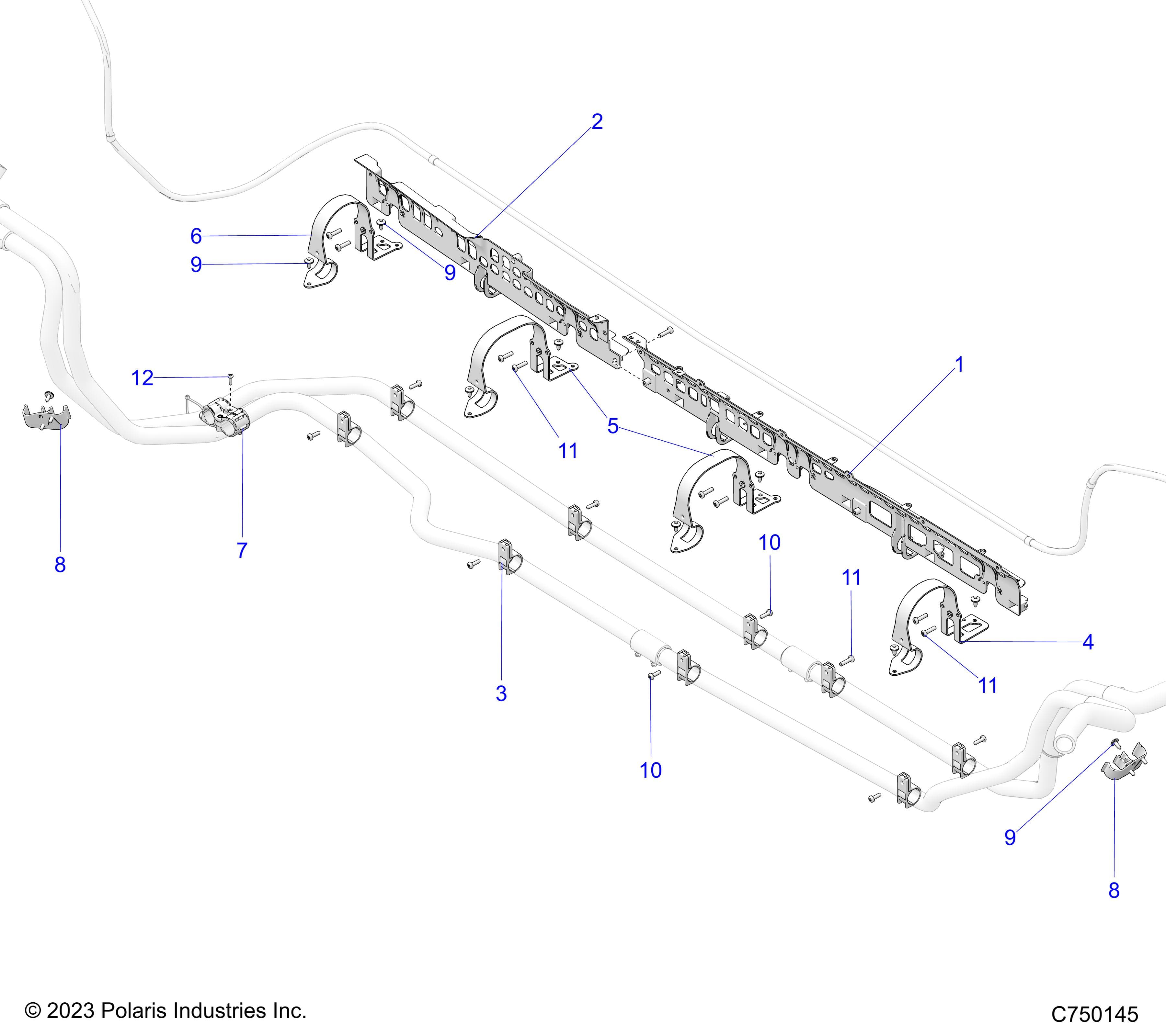 2026 RZR PRO R4 LE β ENGINE, COOLING MOUNTING - Z26R4P2KBL (C750145) diagram