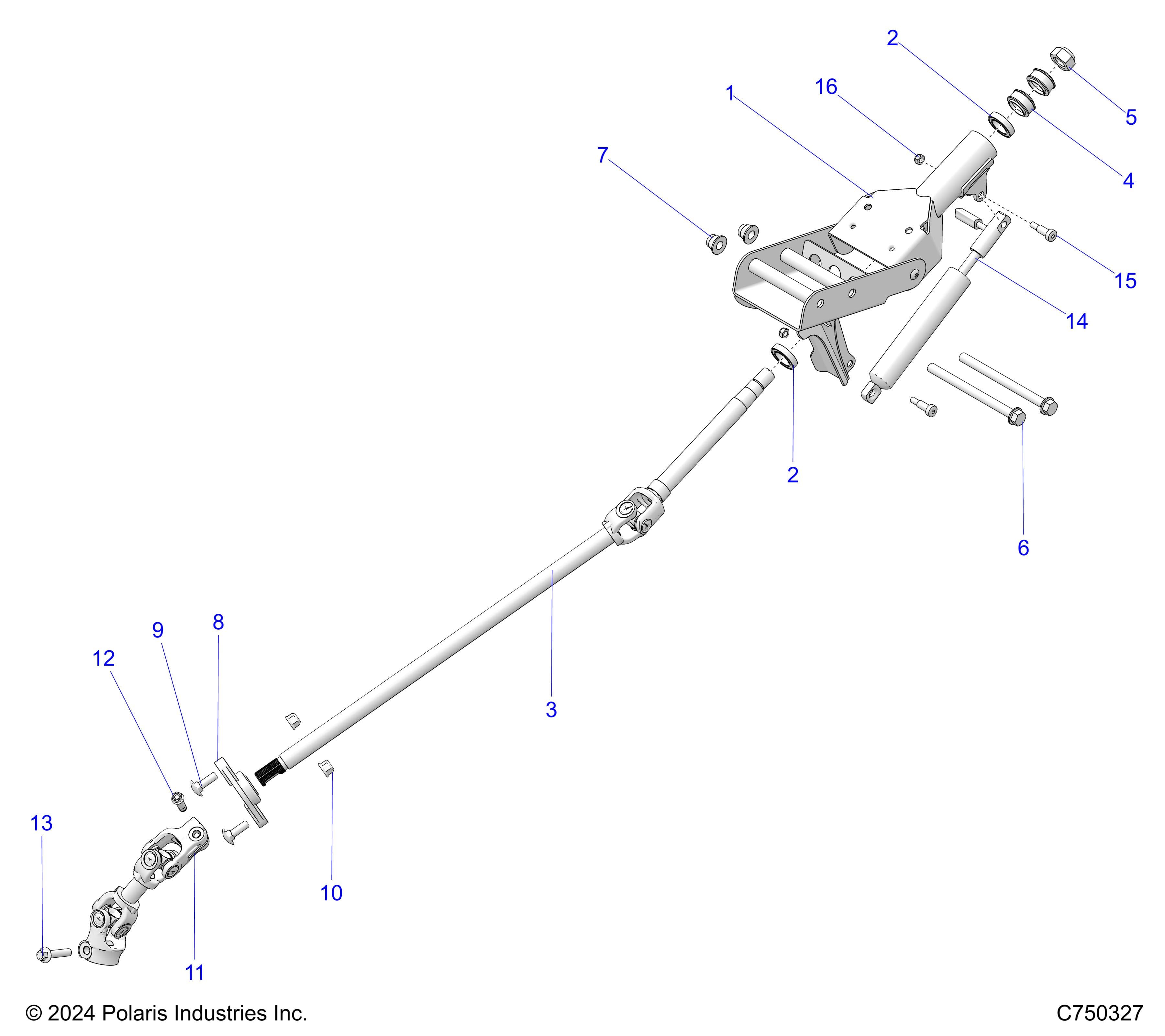2026 RZR PRO S4 SPORT β STEERING, LINKAGE & TILT - Z26S4E92A4/B4/A6/B6 (C750327) diagram