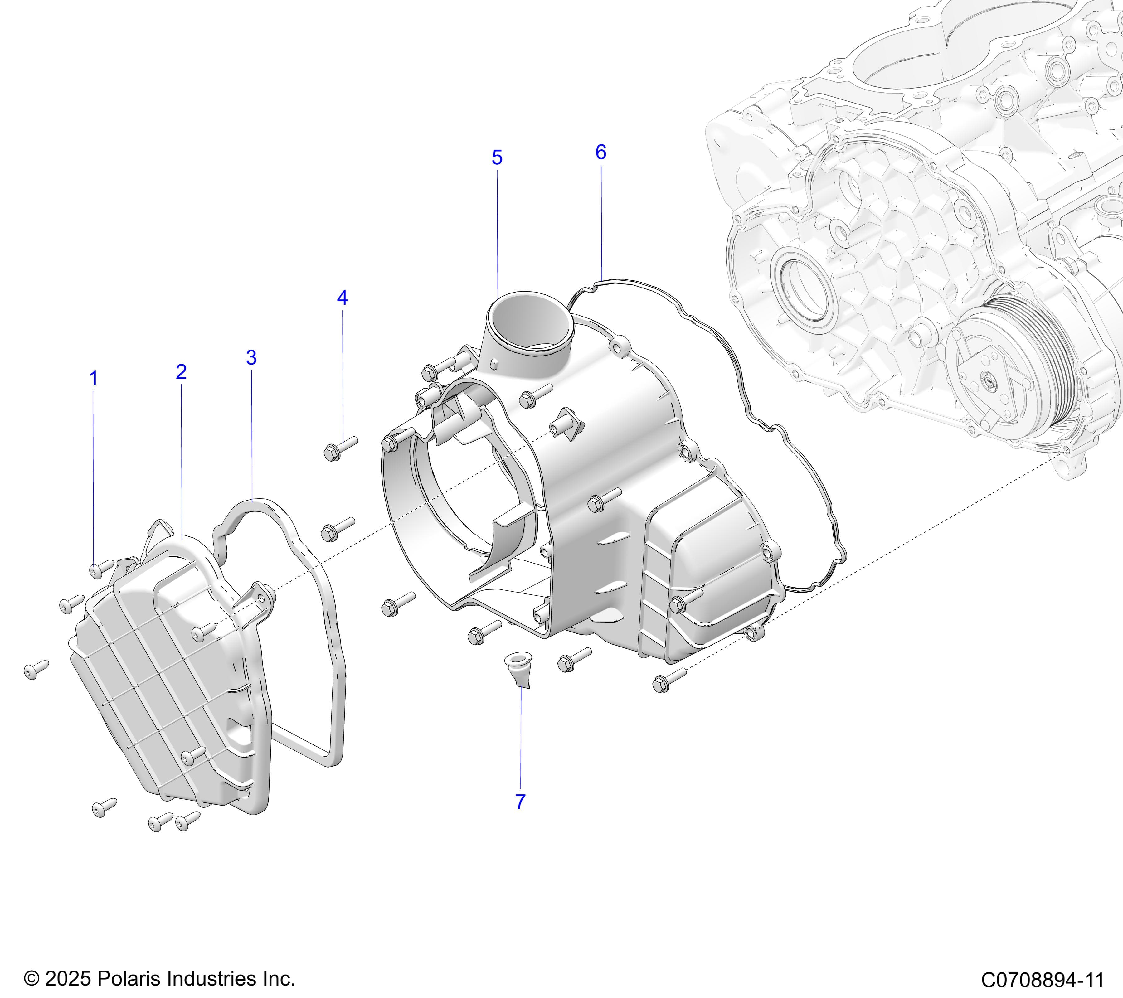 2026 POLARIS XPEDITION ADV 5 NORTHSTAR β ENGINE, COVERS, ALTERNATOR AND COMPRESSOR diagram