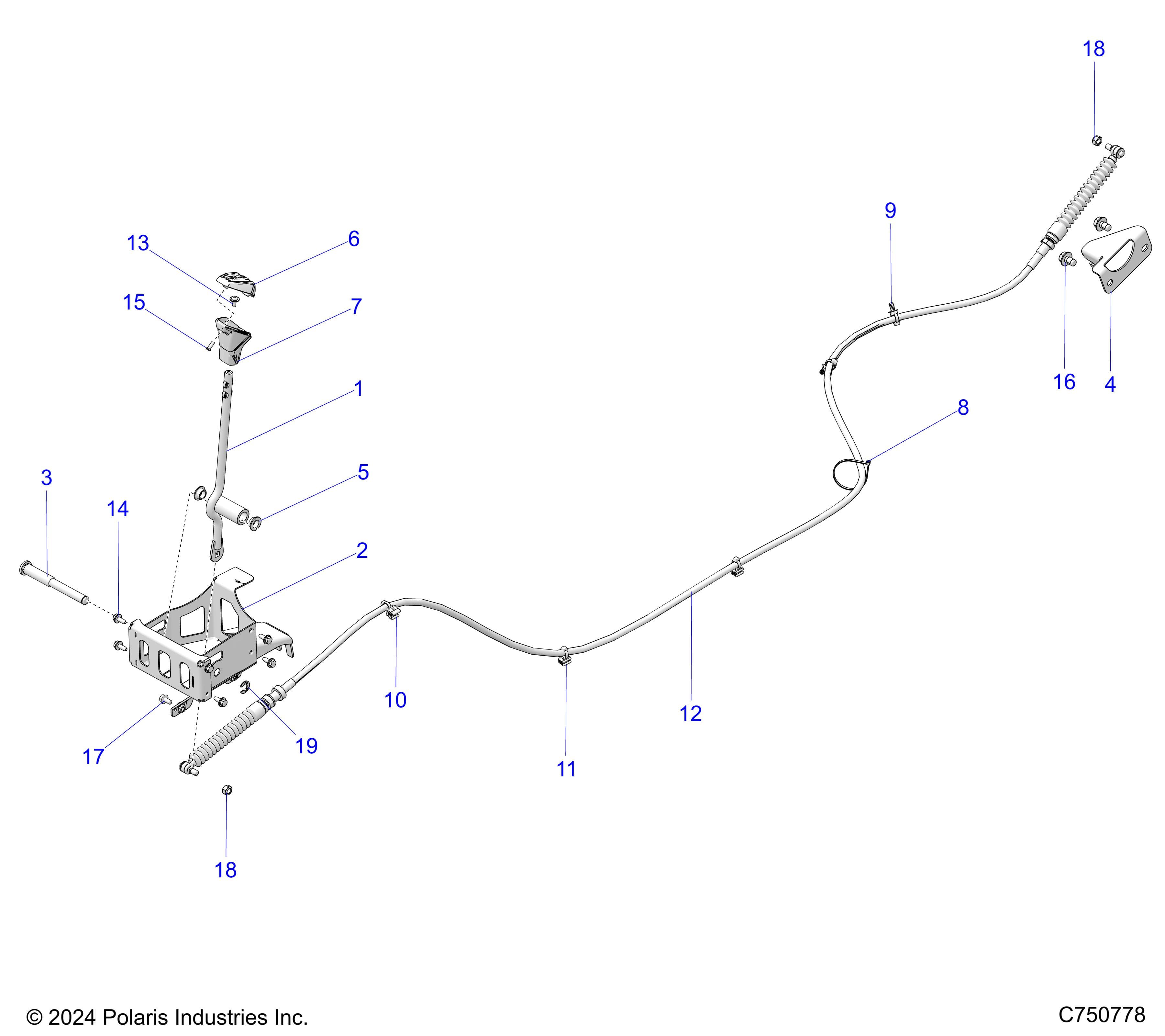 2026 RZR PRO XP 4 SPORT β DRIVE TRAIN, GEAR SELECTOR - Z26X4E92A4/B4/A6/B6 (C703079) diagram