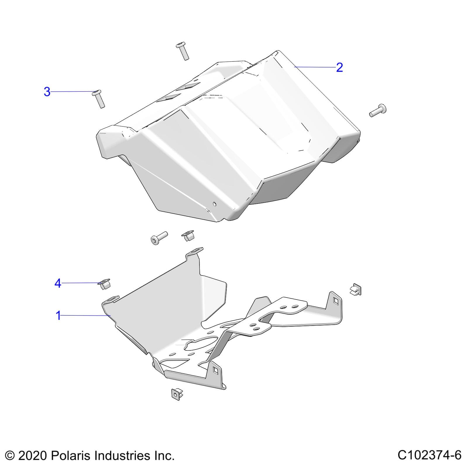 2026 SCRAMBLER 850 48" R02 - A26SVA85A4 β BODY, GAUGE POD - A26SVA85A4 (C102374-6) diagram