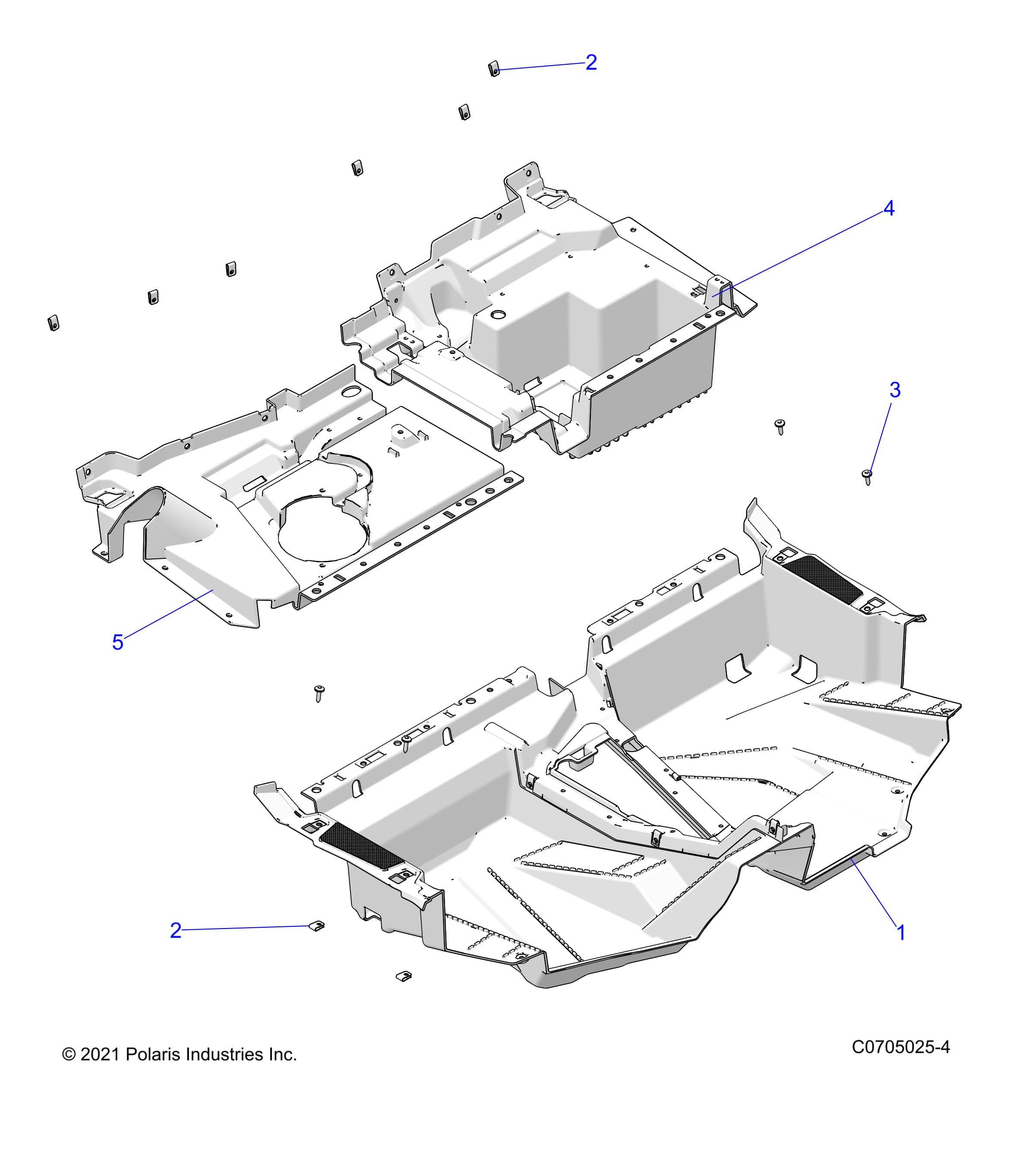 2026 RZR XP 1000 ULTIMATE β BODY, FLOOR - Z26NET99A4/B4/A6/B6 (C0705025-4) diagram