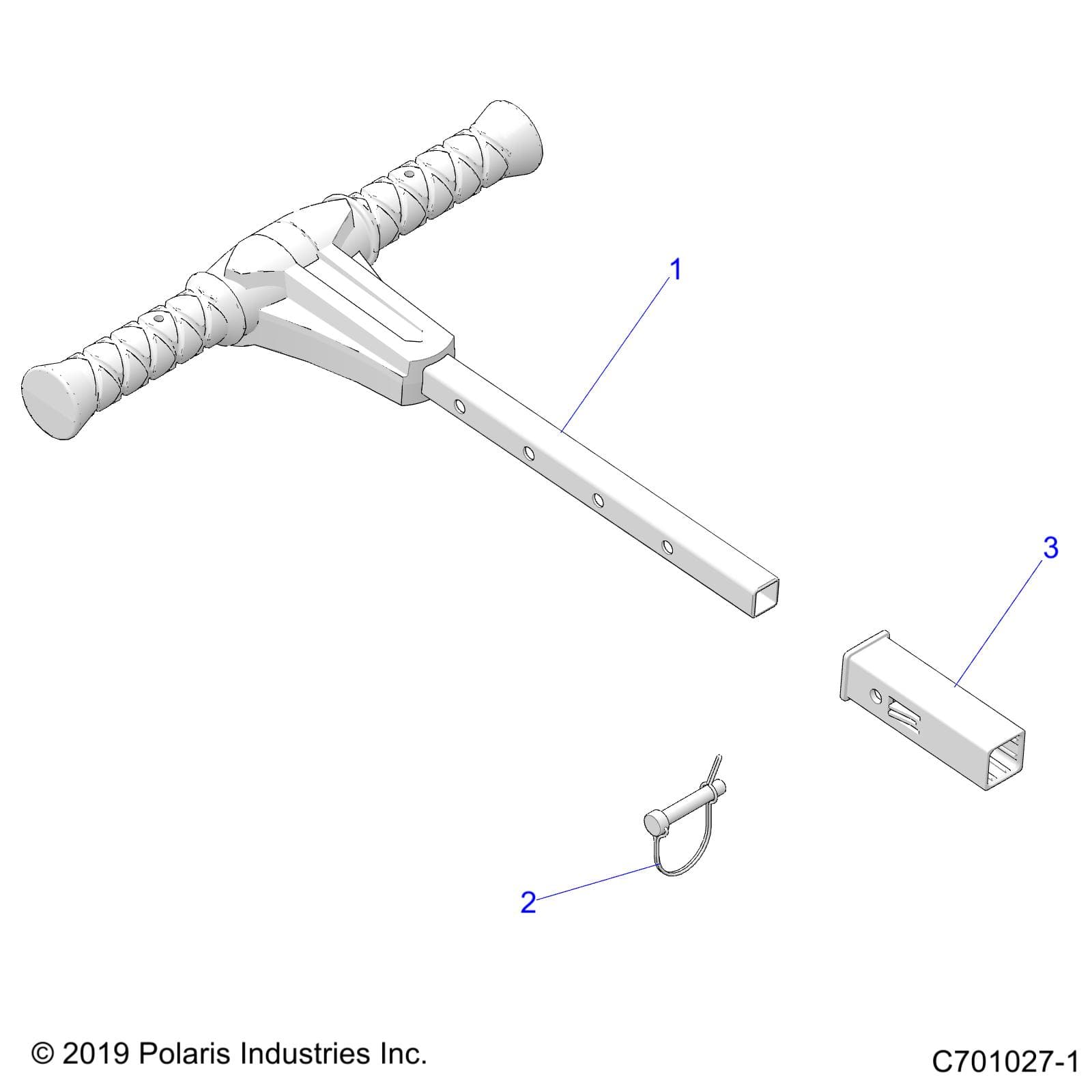 2026 RZR TRAIL S 1000 ULTIMATE β BODY, GRAB BAR, PASSENGER - Z26ASF99A6 (C701027-1) diagram