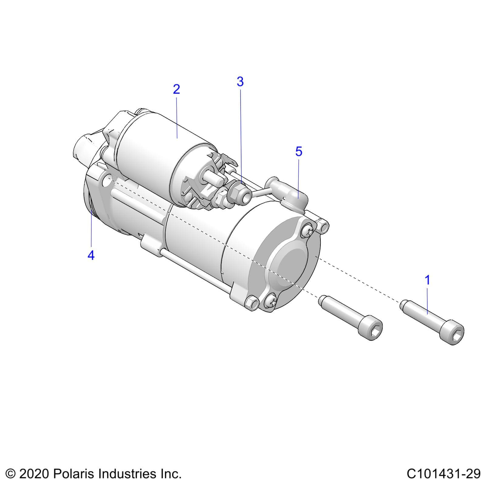 2026 SPORTSMAN XP 1000 MUD R01 - A26SXM95AR β ENGINE, STARTING SYSTEM - A26SXM95AR (C101431-29) diagram