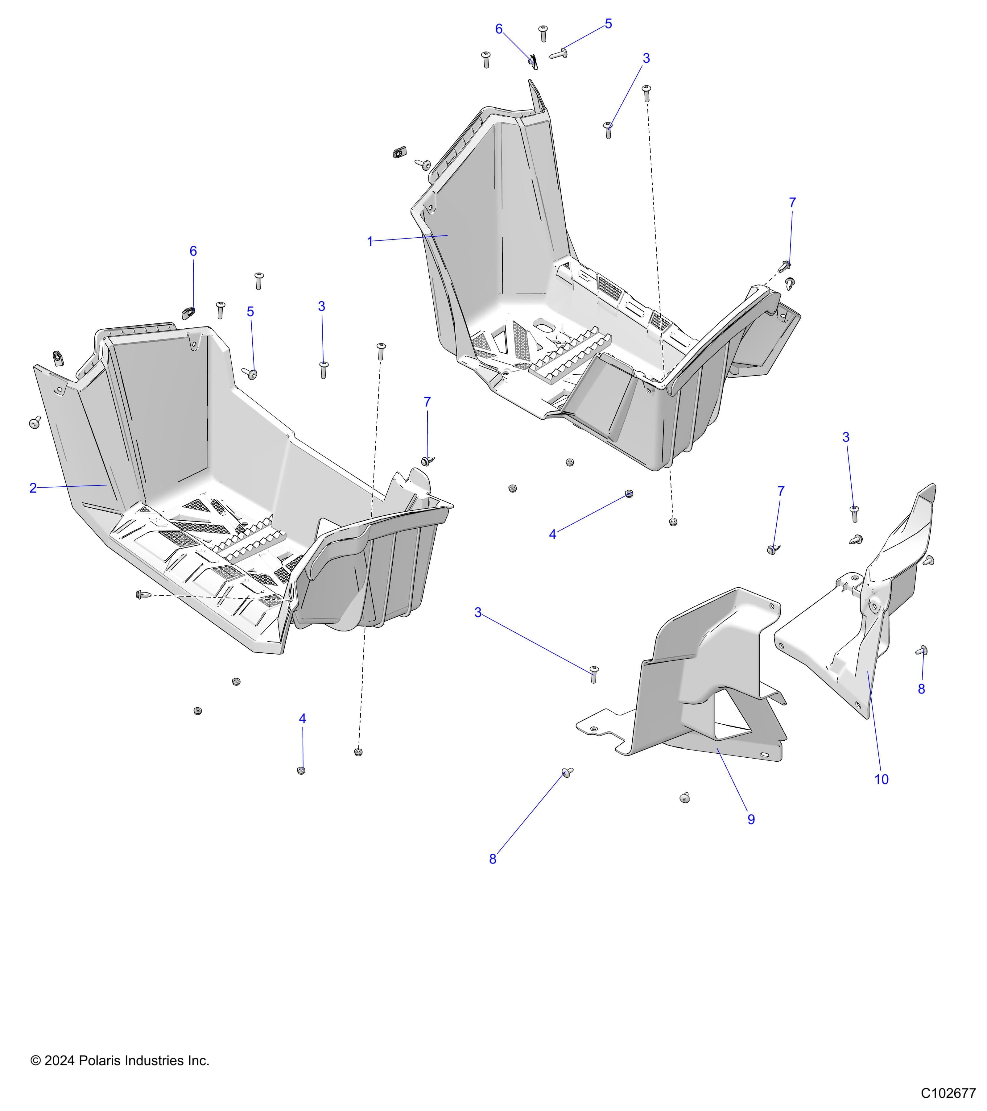 2026 SPORTSMAN 570 UTL 49S β BODY, FOOTWELLS - A26SHR57AG (C102677) diagram