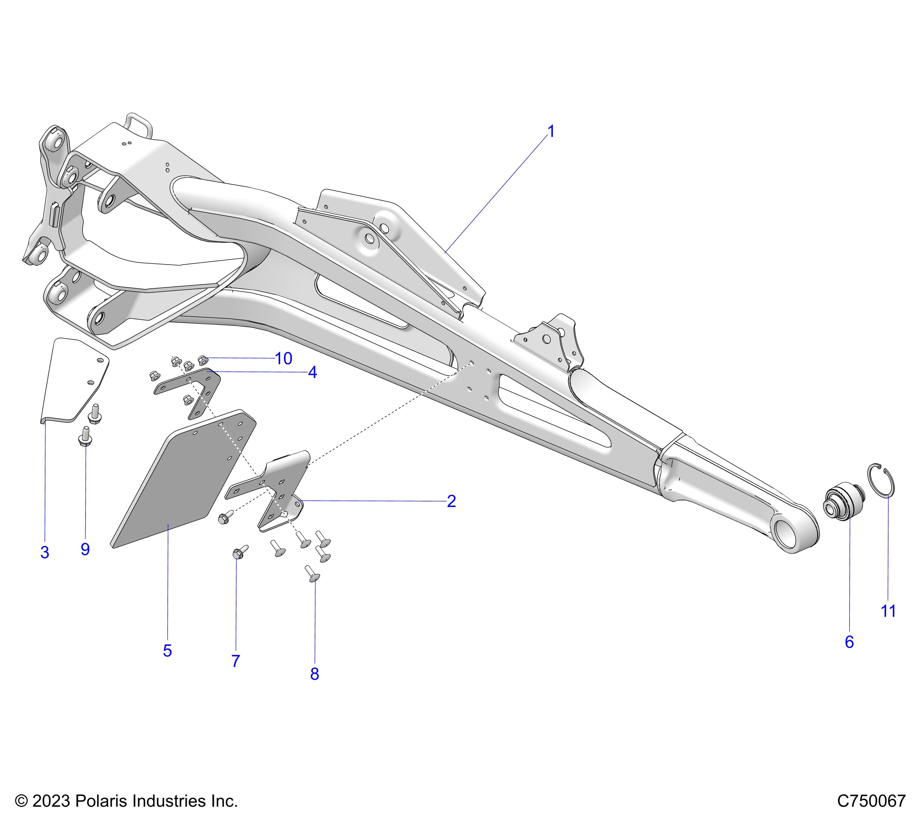 2026 RZR PRO S SPORT β SUSPENSION, TRAILING ARMS - Z26SPE92A4/B4/A6/B6 (C750067) diagram