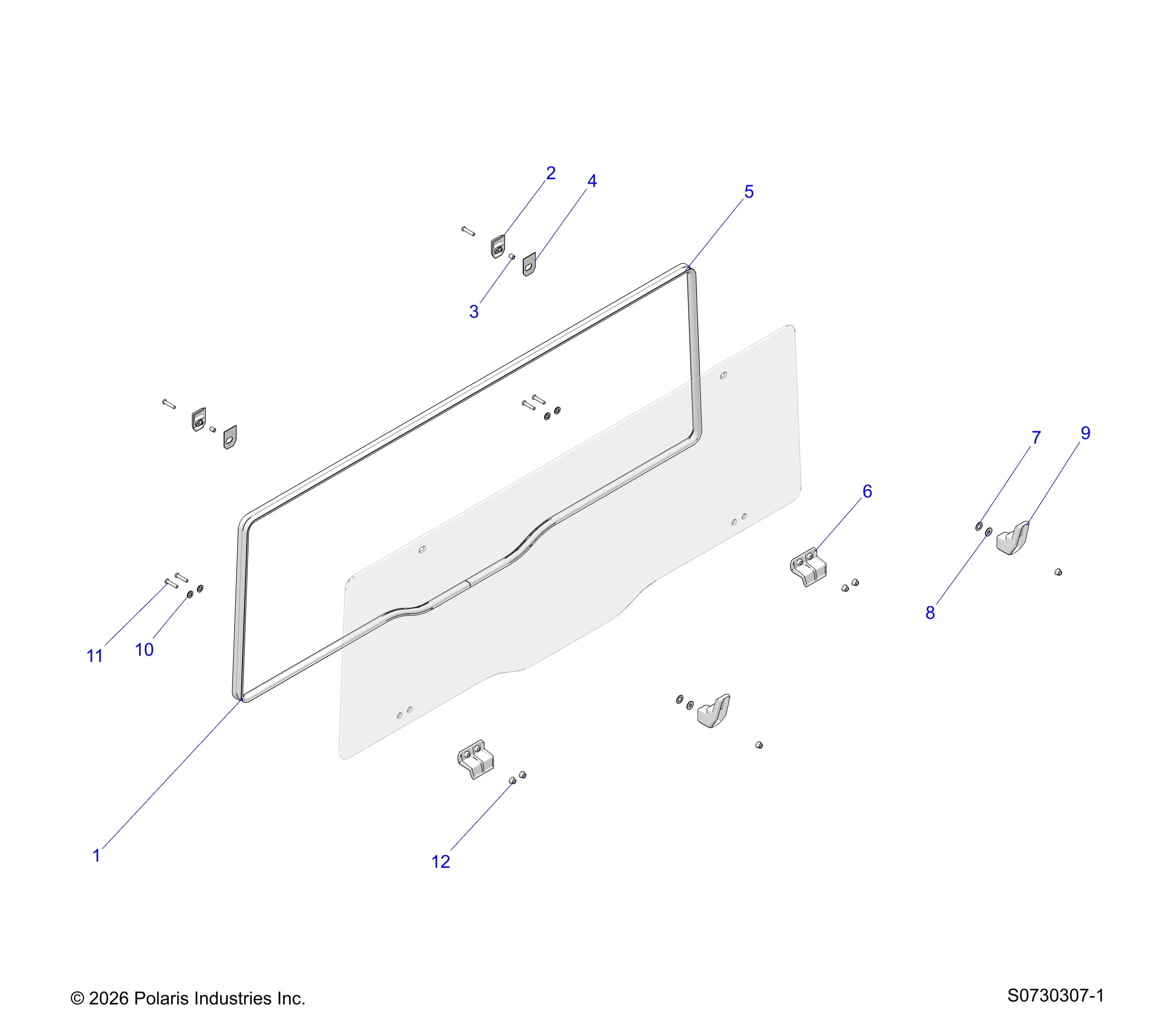2026 RANGER 1000 CABBED β BODY, WINDOW, REAR, GLASS, FIXED diagram
