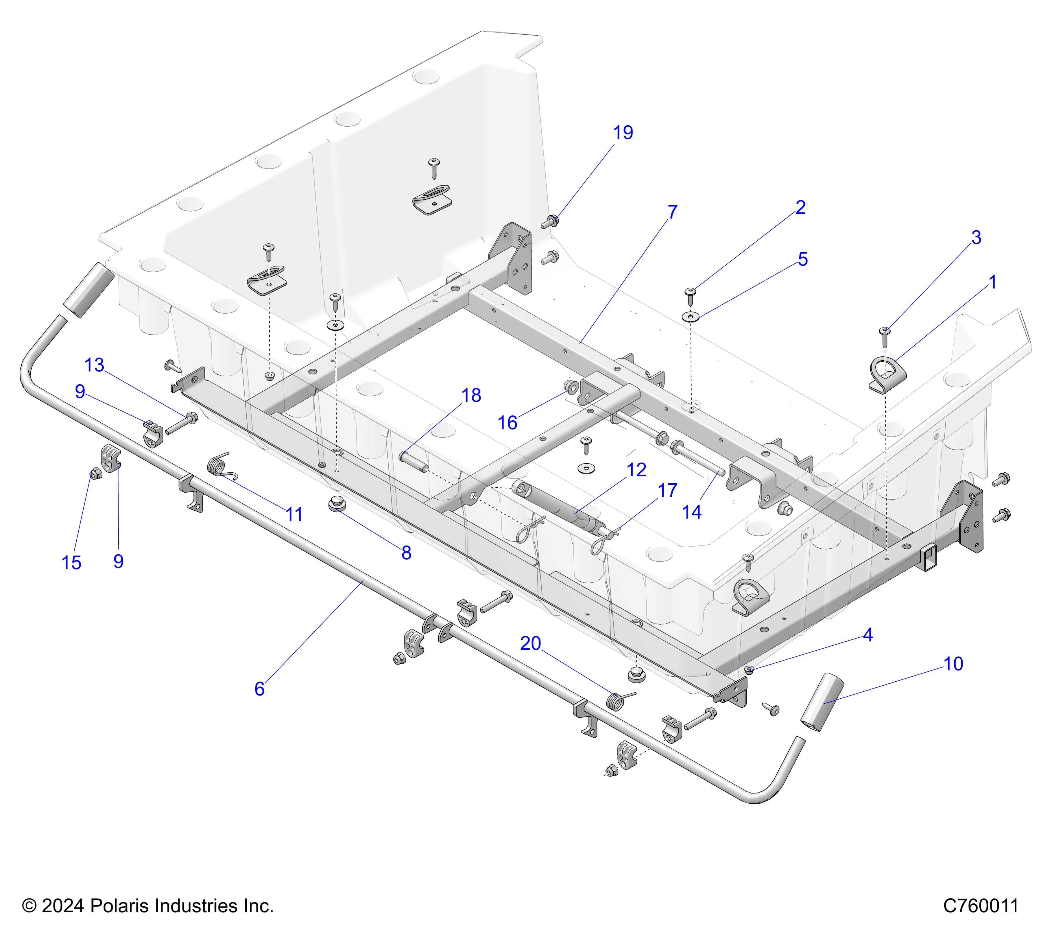2026 GENERAL XP 1000 PREMIUM β BODY, BOX, MOUNTING diagram