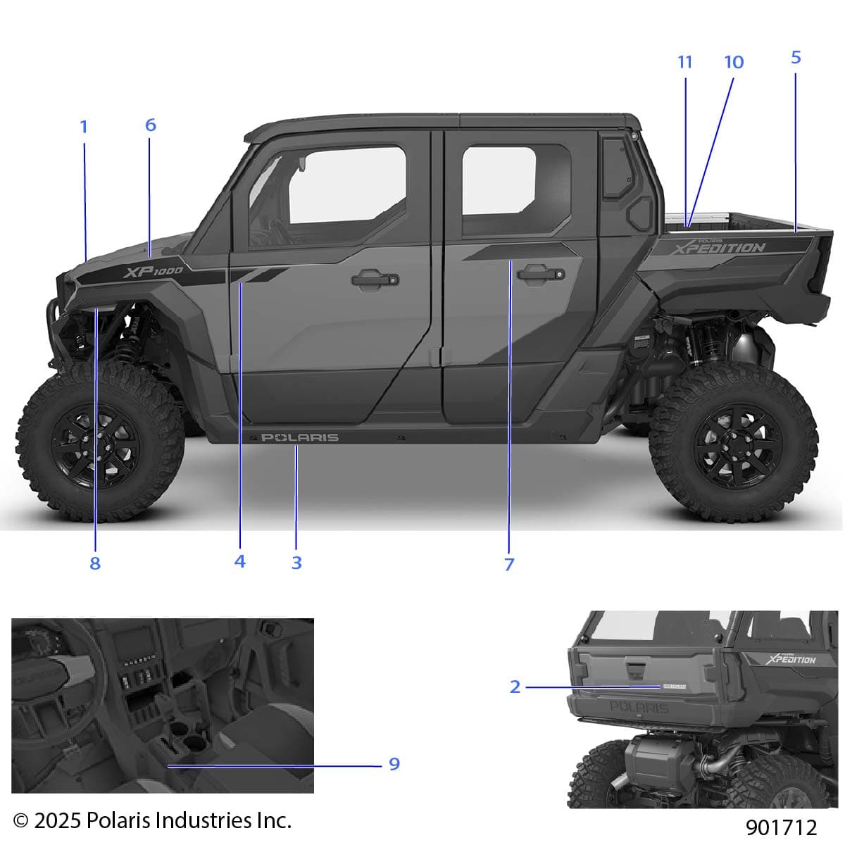 2026 POLARIS XPEDITION XP5 NORTHSTAR β BODY, DECALS, GRAPHICS - G26G5W99AH/BH diagram