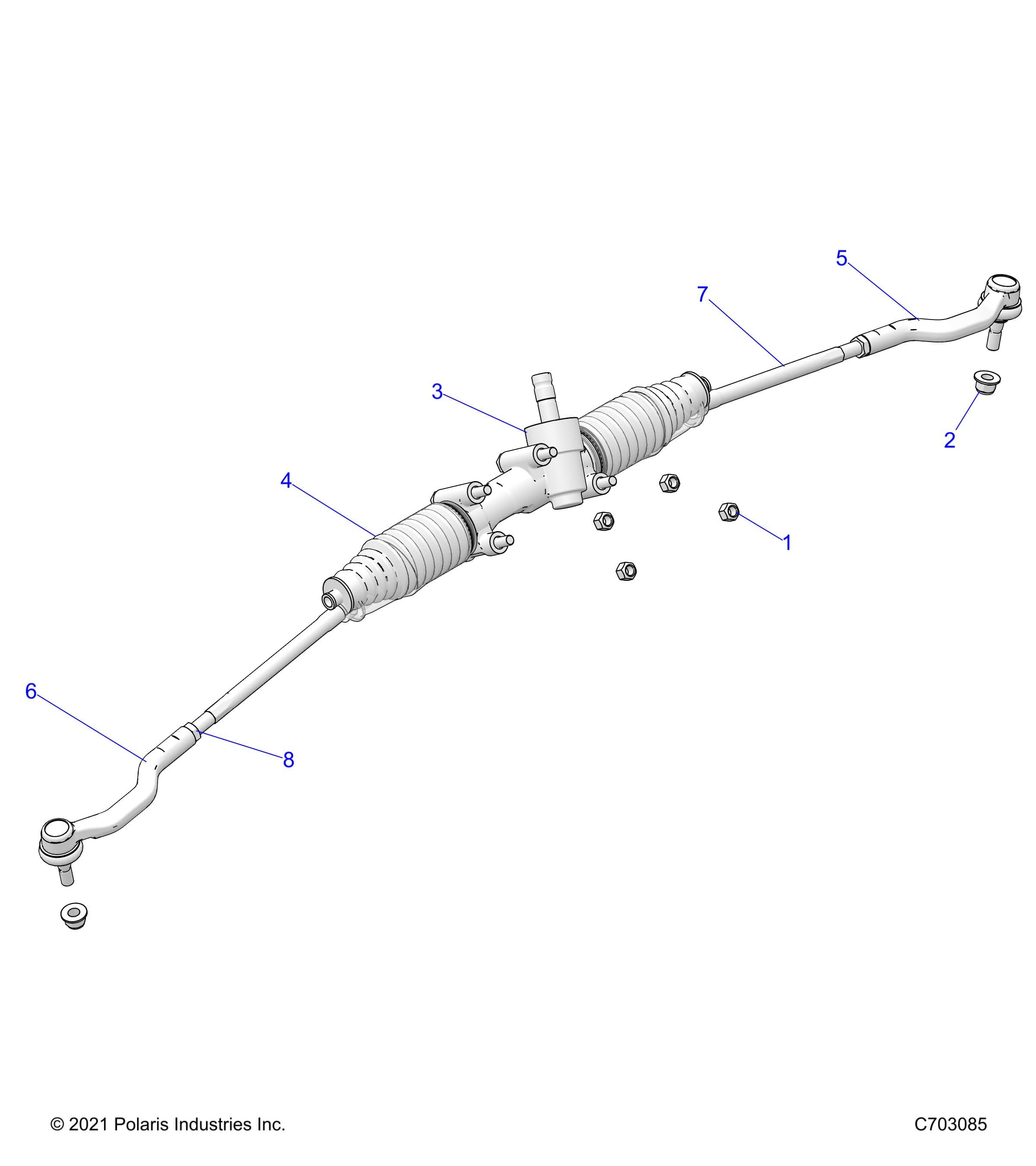 2026 RZR XP S 1000 SPORT β STEERING, GEAR BOX - Z26NEX99A4/B4/A6/B6 (C703085) diagram