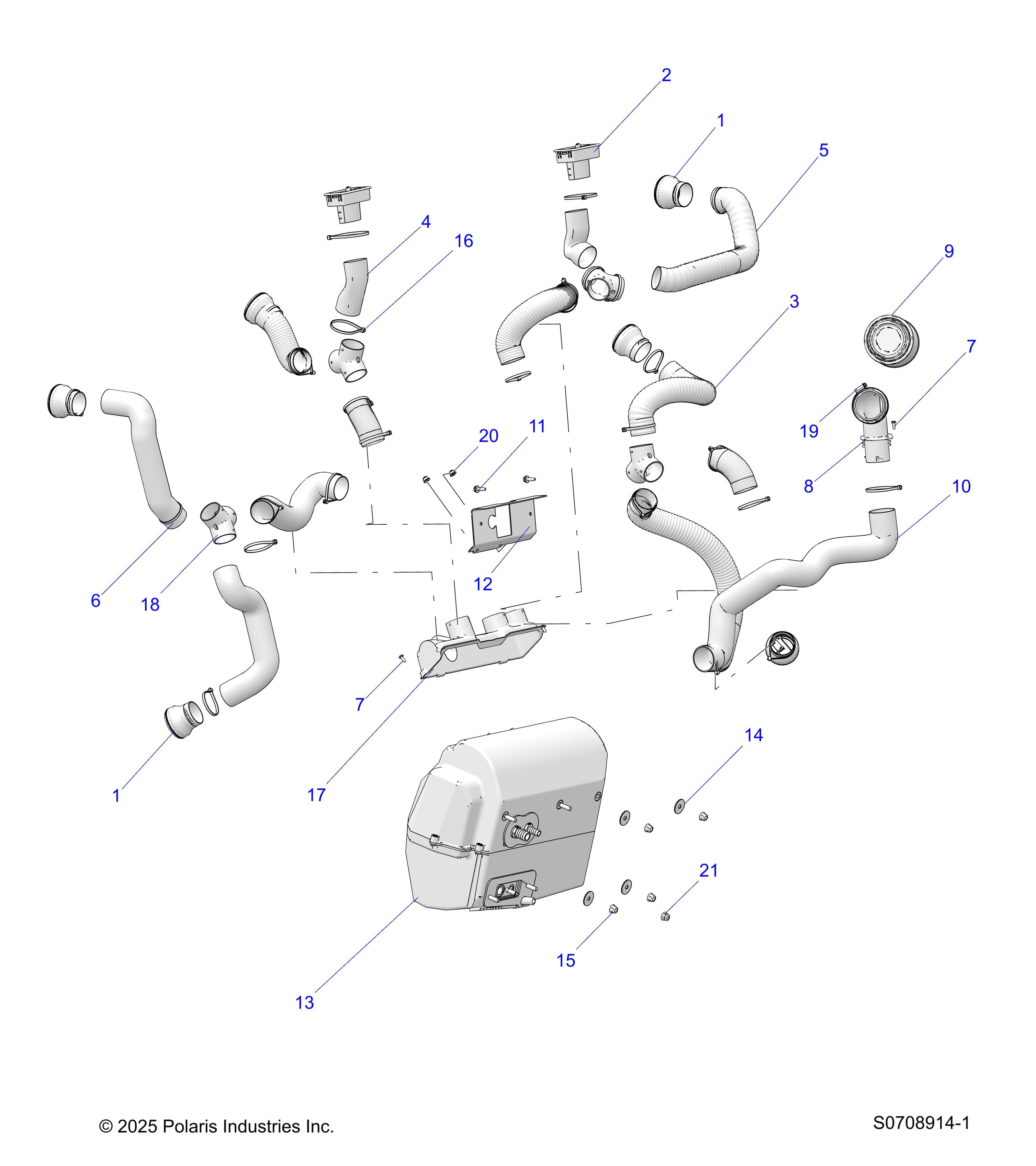 2026 RANGER 1000 XP NSTR β BODY, HVAC DUCTING - FROM 10/09/2025 diagram