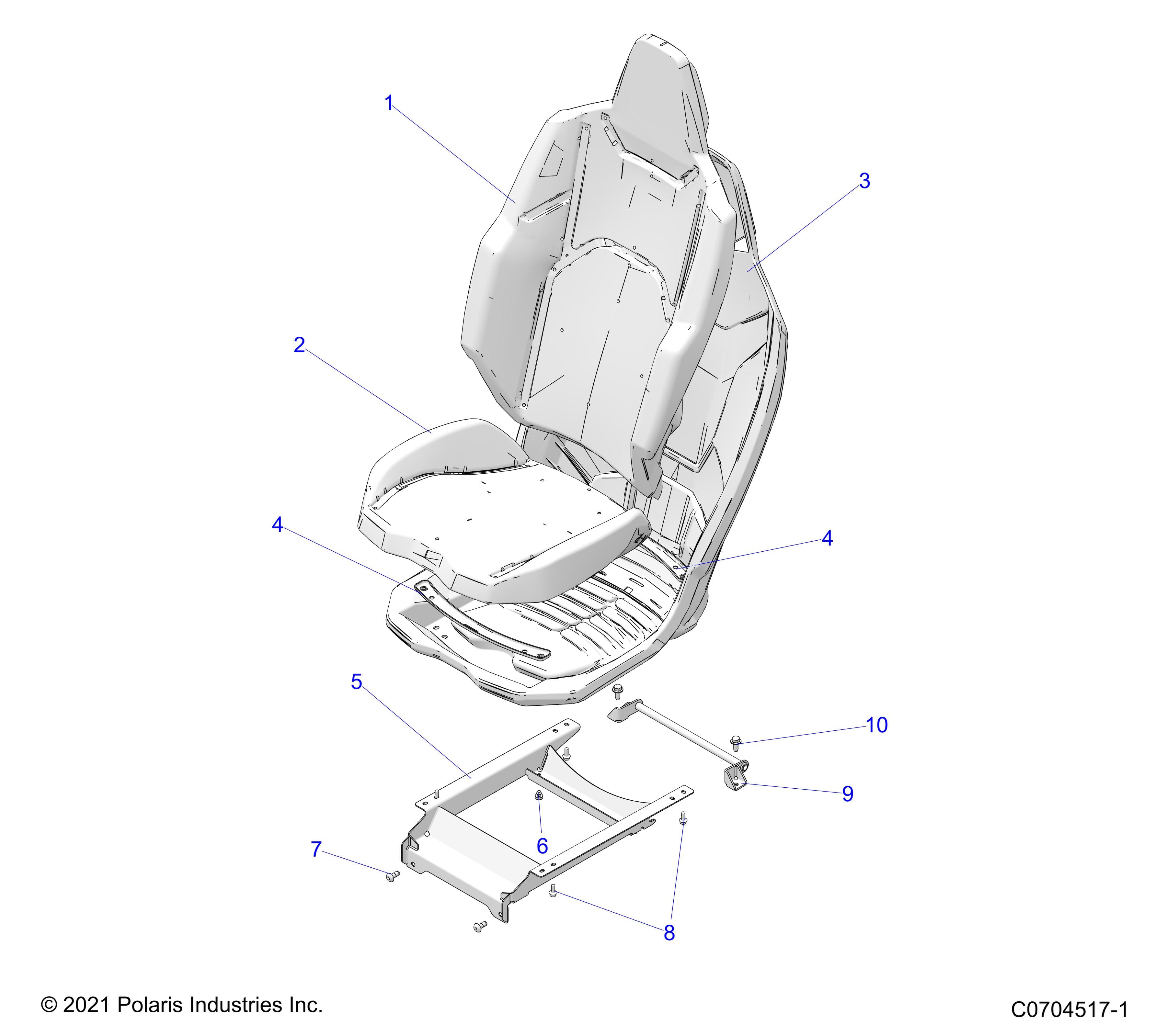 2026 POLARIS XPEDITION ADV NORTHSTAR β BODY, SEAT ASM., PASSENGER diagram