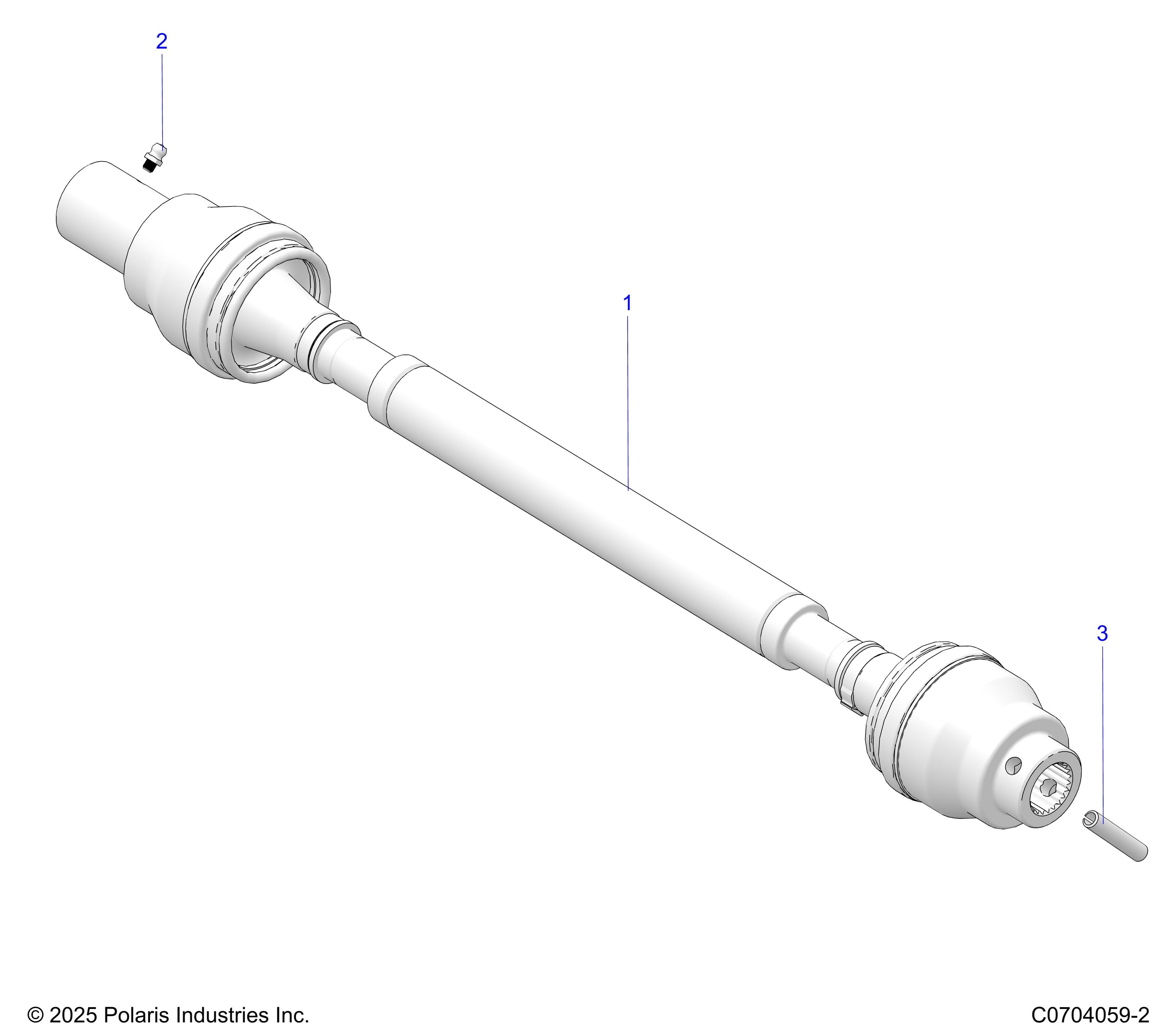 2026 GENERAL 1000 PREMIUM β DRIVE TRAIN, FRONT PROP SHAFT diagram