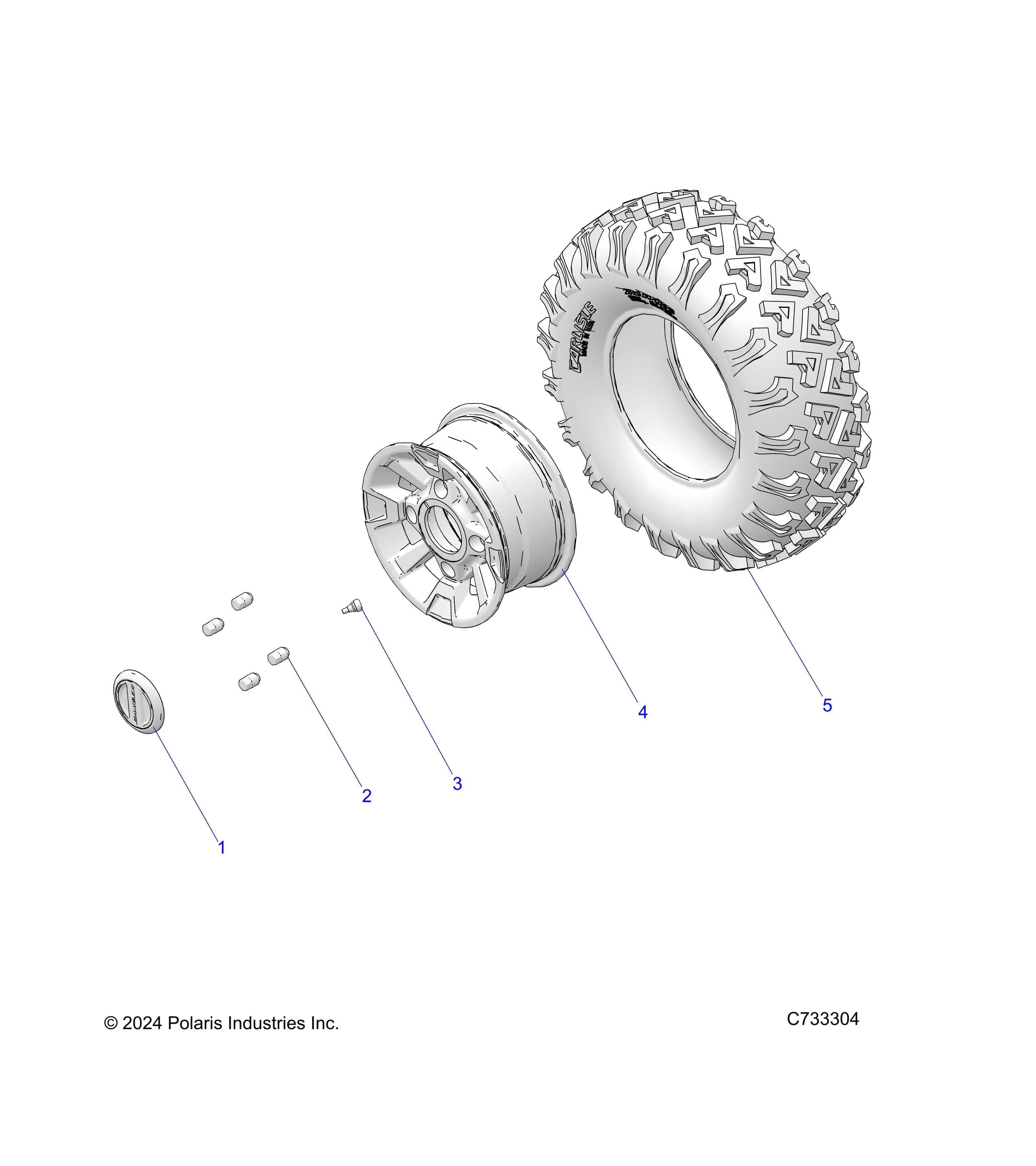 2026 RANGER 1000 EPS β WHEELS, FRONT PREMIUM UNITS - R26TAE99A9/AF/AJ/AK/B9/BF/BJ/BK (C733204) diagram