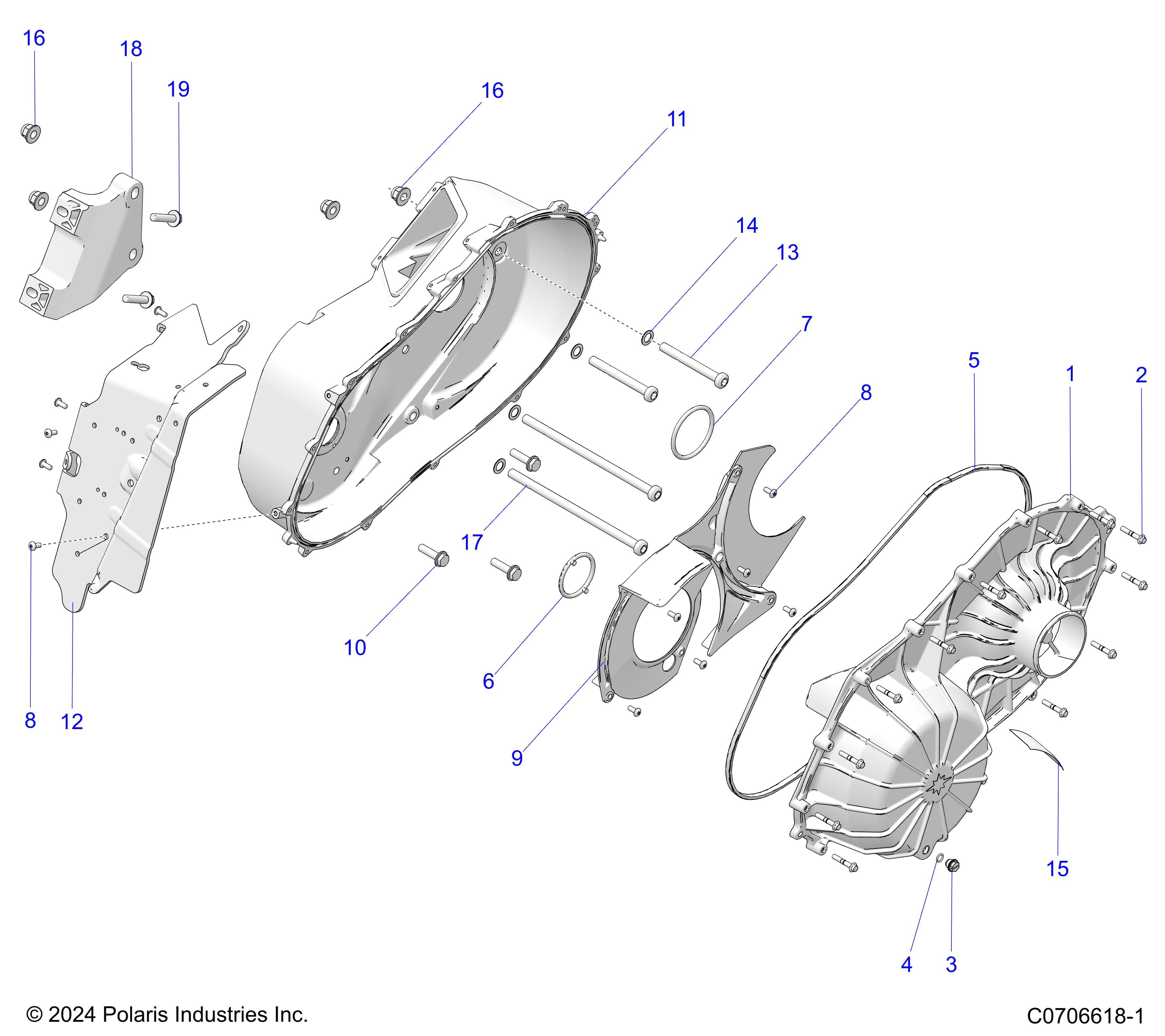 2026 POLARIS XPEDITION ADV 5 NORTHSTAR β DRIVE TRAIN, CLUTCH COVER ASM. diagram