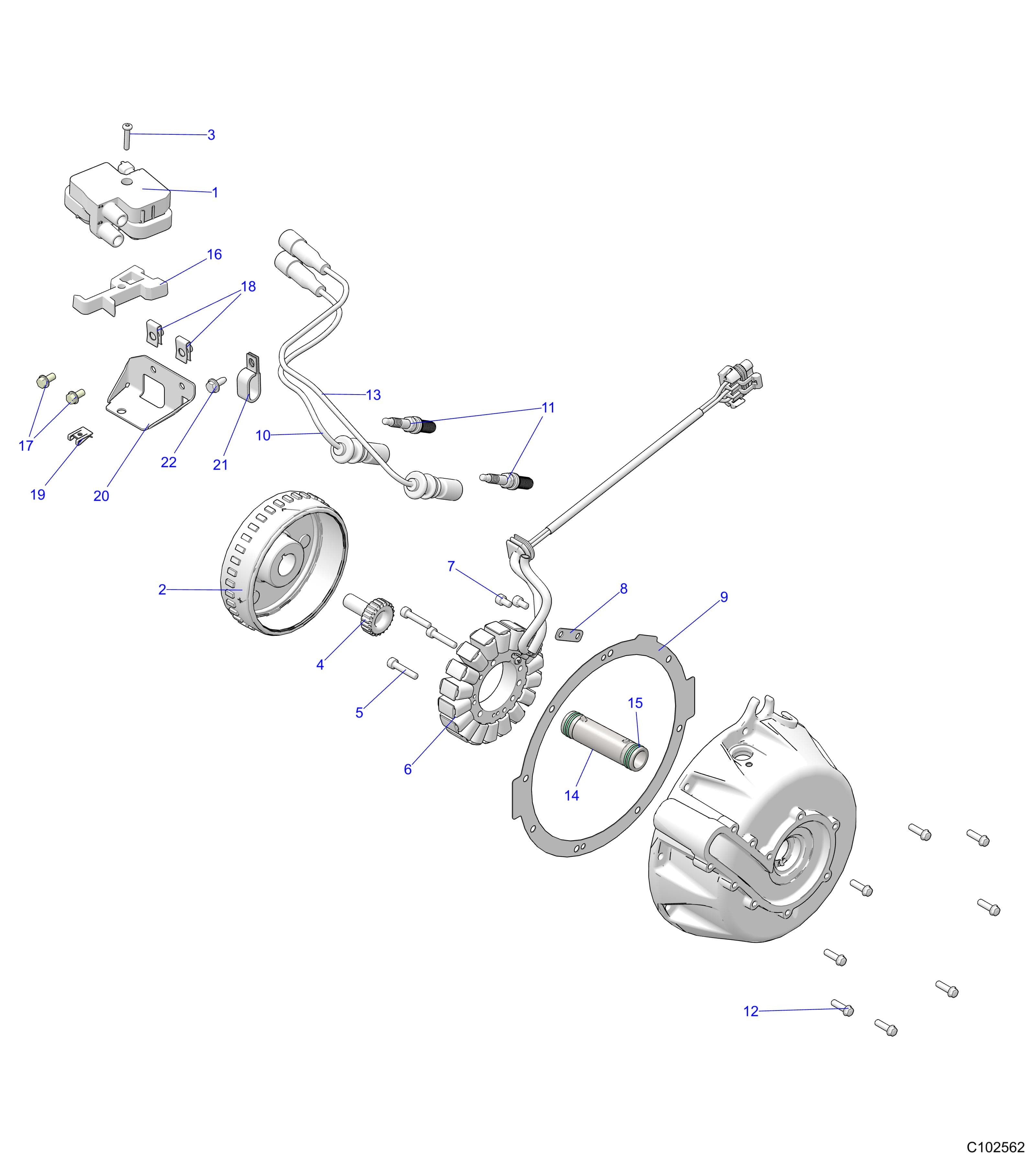 2026 SCRAMBLER 850 48" R02 - A26SVA85A4 β ELECTRICAL, IGNITION SYSTEM - A26SVA85A4 (C102562) diagram