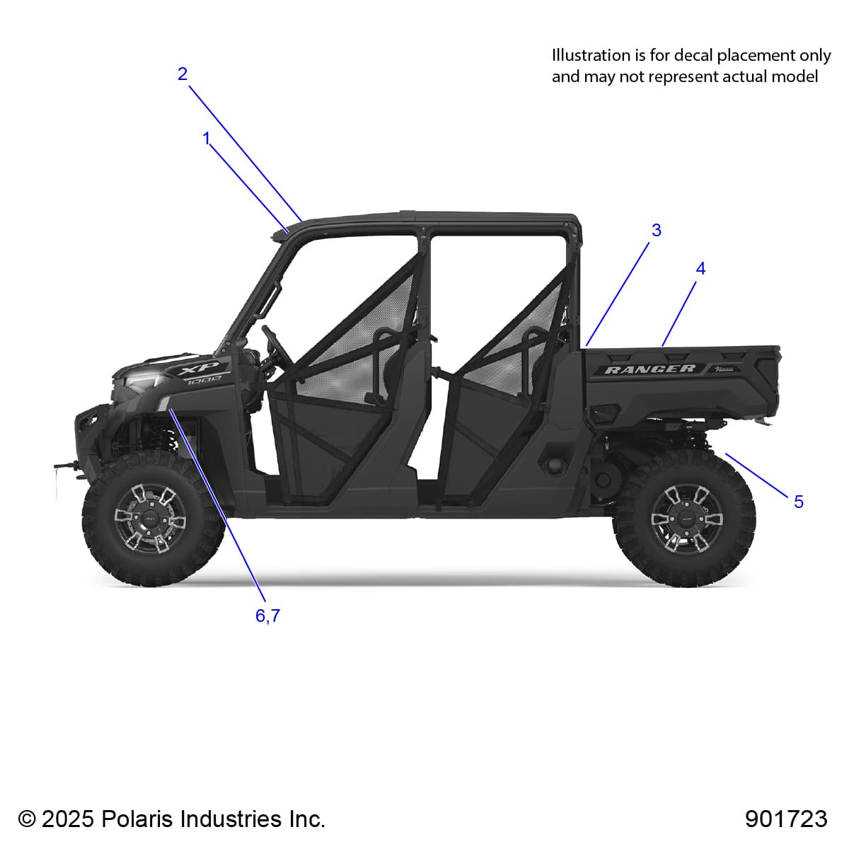2026 RANGER 1000 XP CREW TEXAS EDITION β BODY, DECALS, GENERAL - R26RSF99AL (901723) diagram