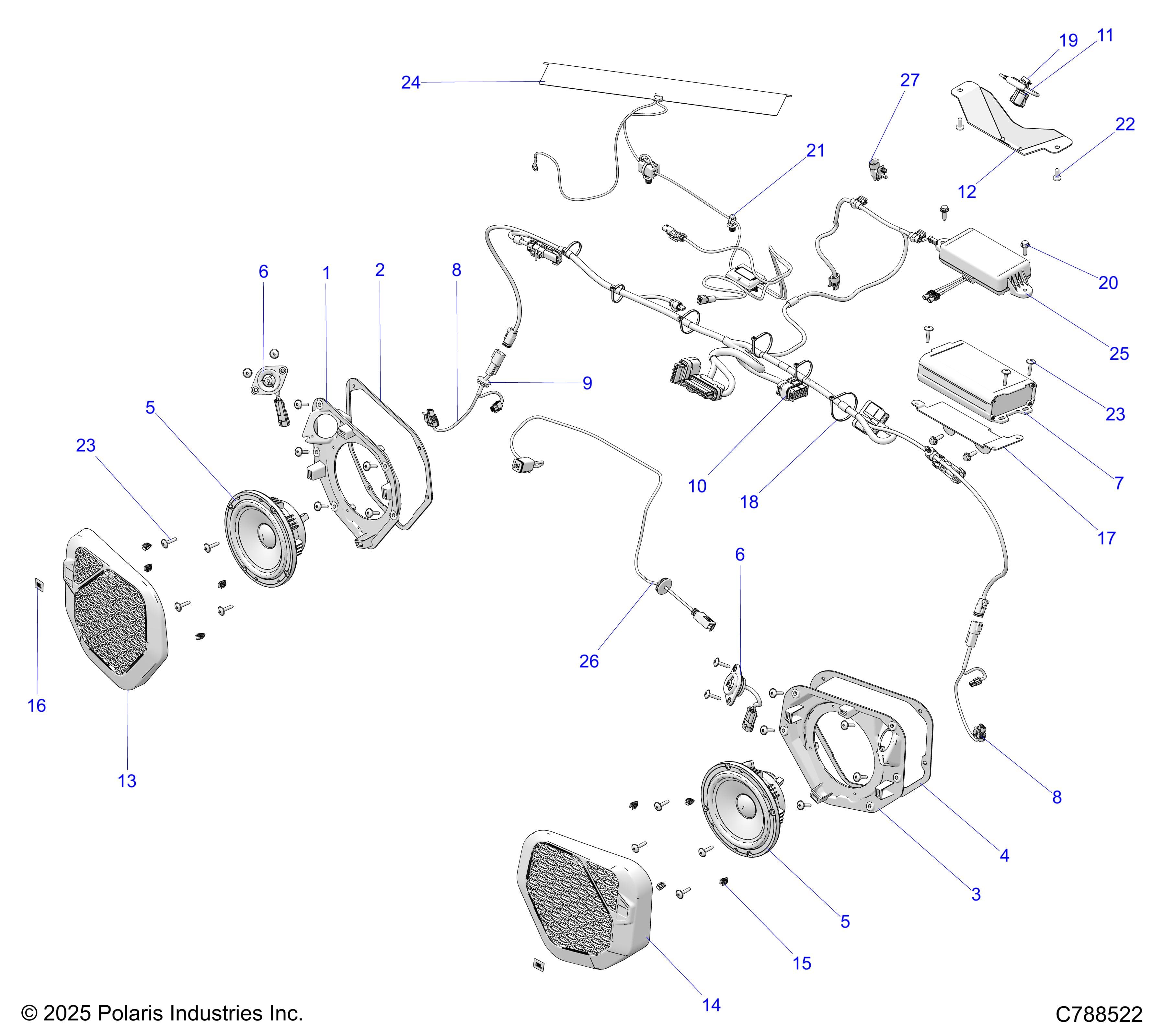 2026 RANGER 1000 XP CREW NSTR ULTIMATE β ELECTRICAL, RIDE COMMAND - R26RSY99A9/AF/AH/AB/AS/B9/BF/BH/BB/BS (C788522) diagram