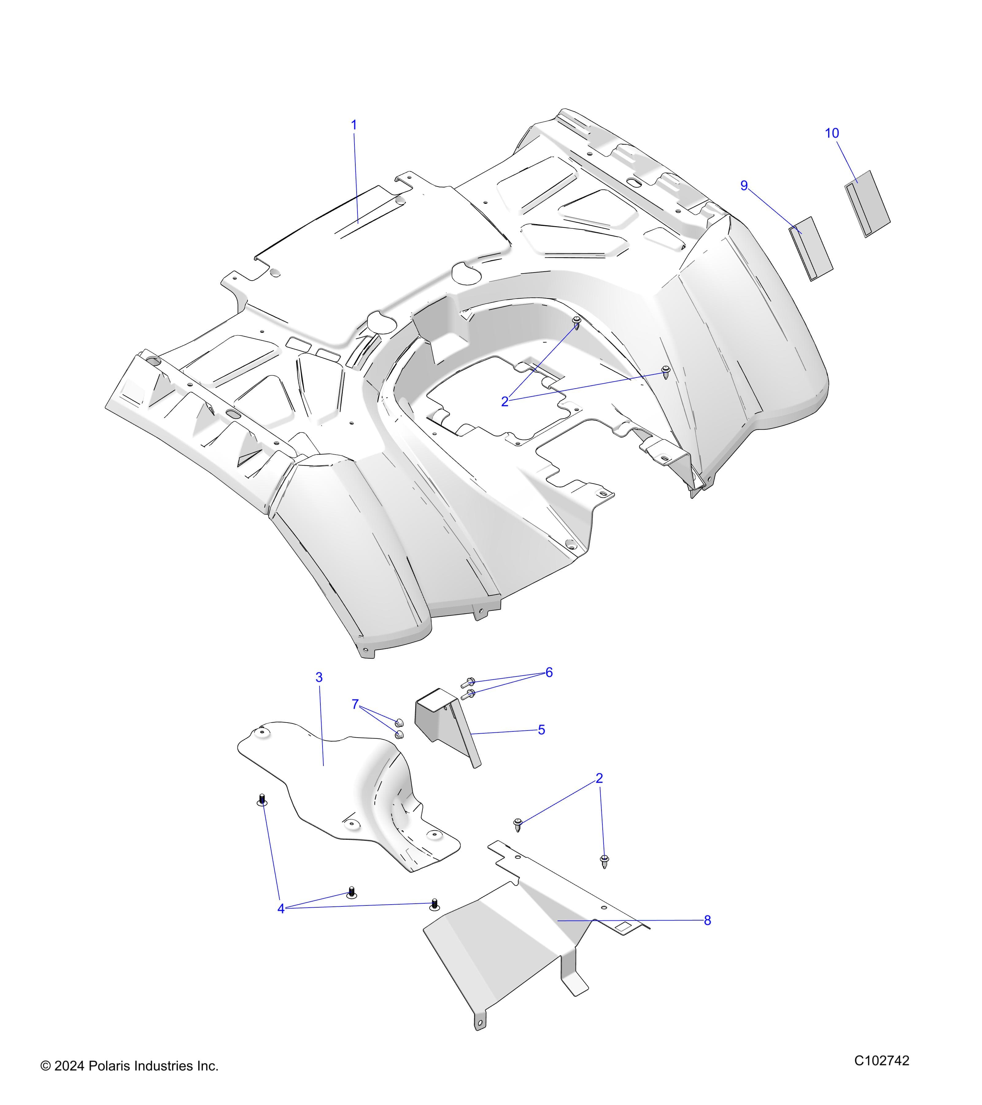 2026 SPORTSMAN XP 1000 MUD R01 - A26SXM95AR β BODY, REAR CAB - A26SXM95AR (C102742) diagram
