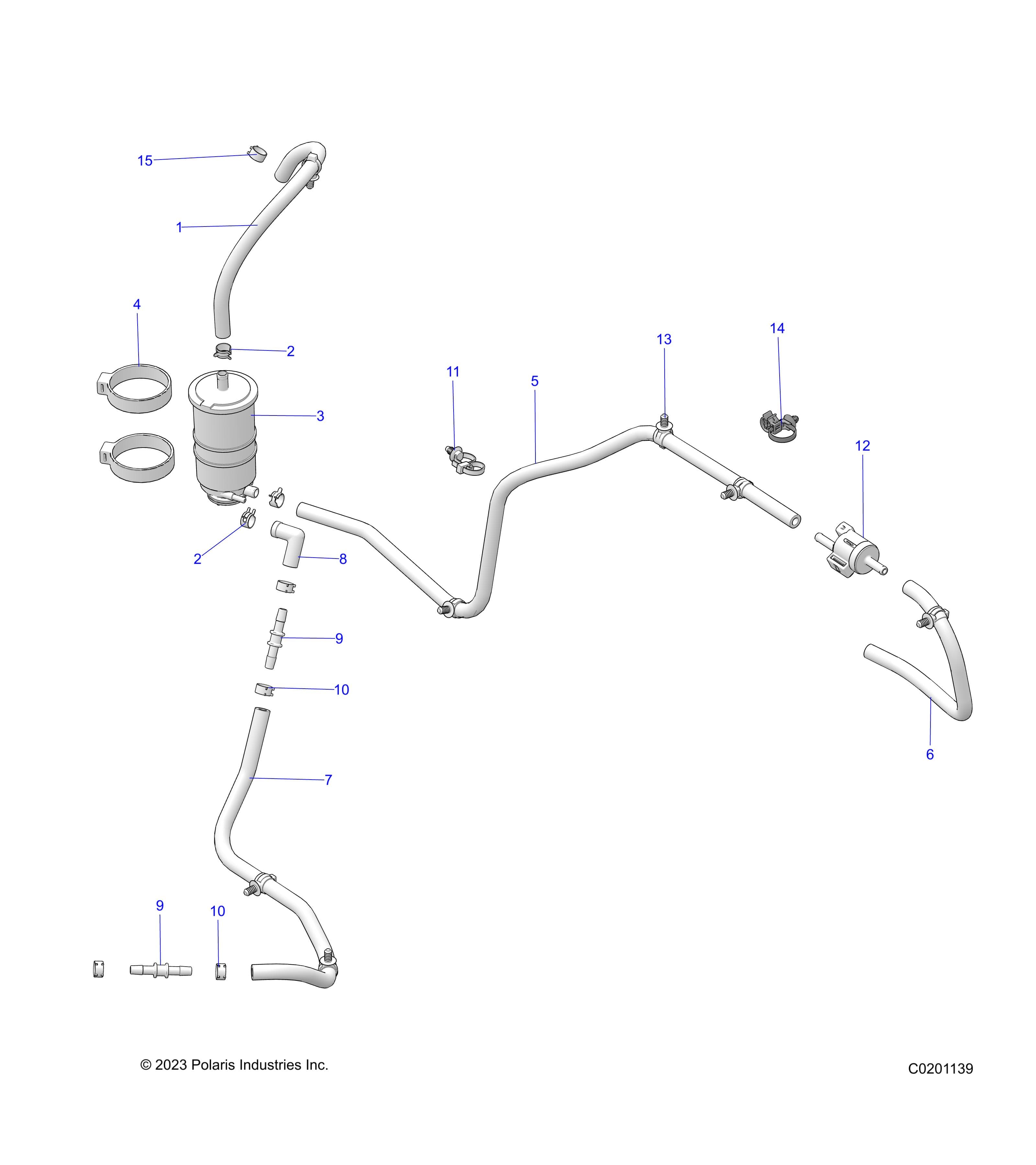 2026 RZR 200 EVAP β FUEL SYSTEM, EVAP SYSTEM - Z26HCA18B4/B7 (C0201139) diagram