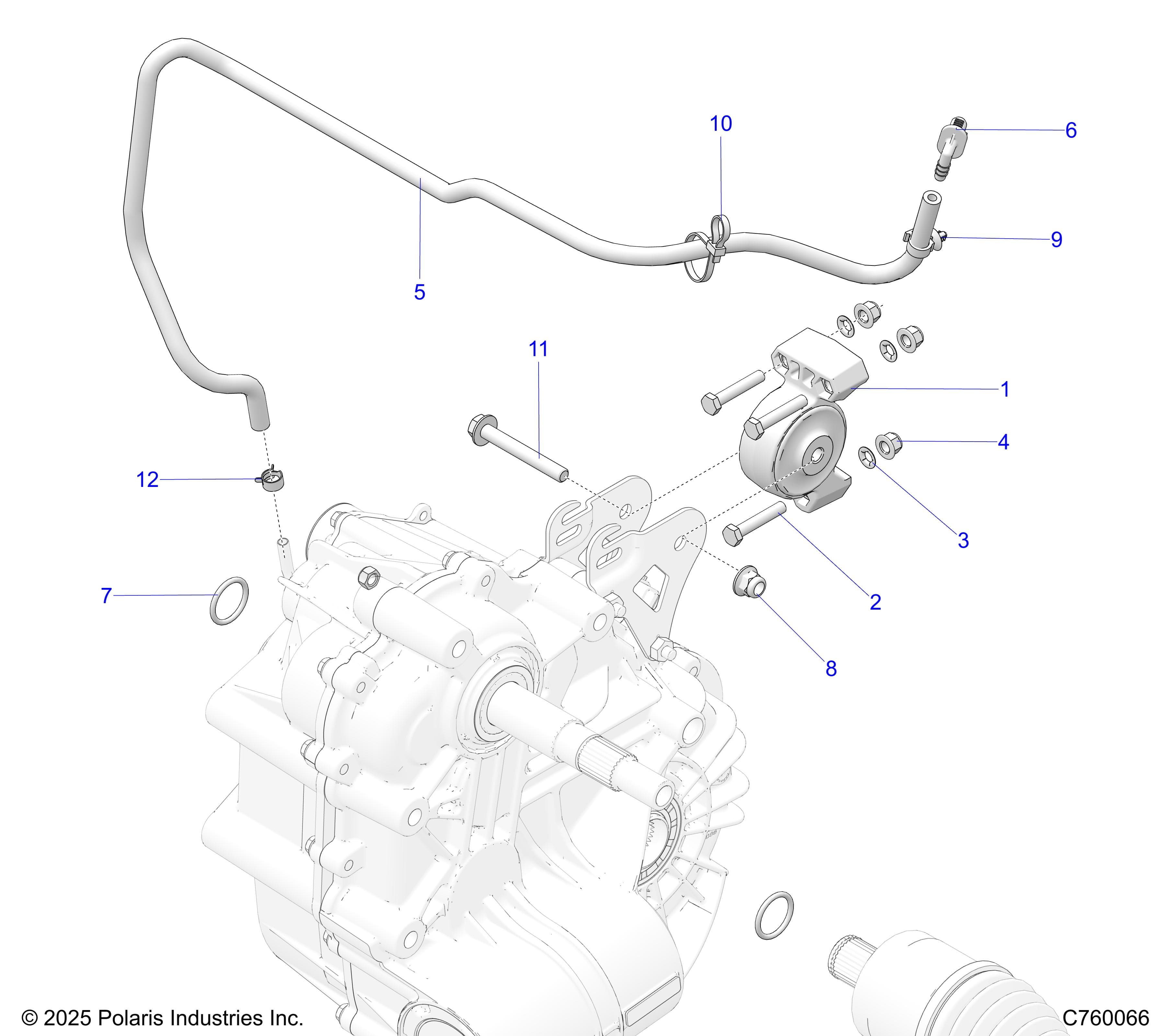 2026 RZR XP S 1000 SPORT β DRIVE TRAIN, MAIN GEARCASE MOUNTING - Z26NEX99A4/B4/A6/B6 (C760066) diagram