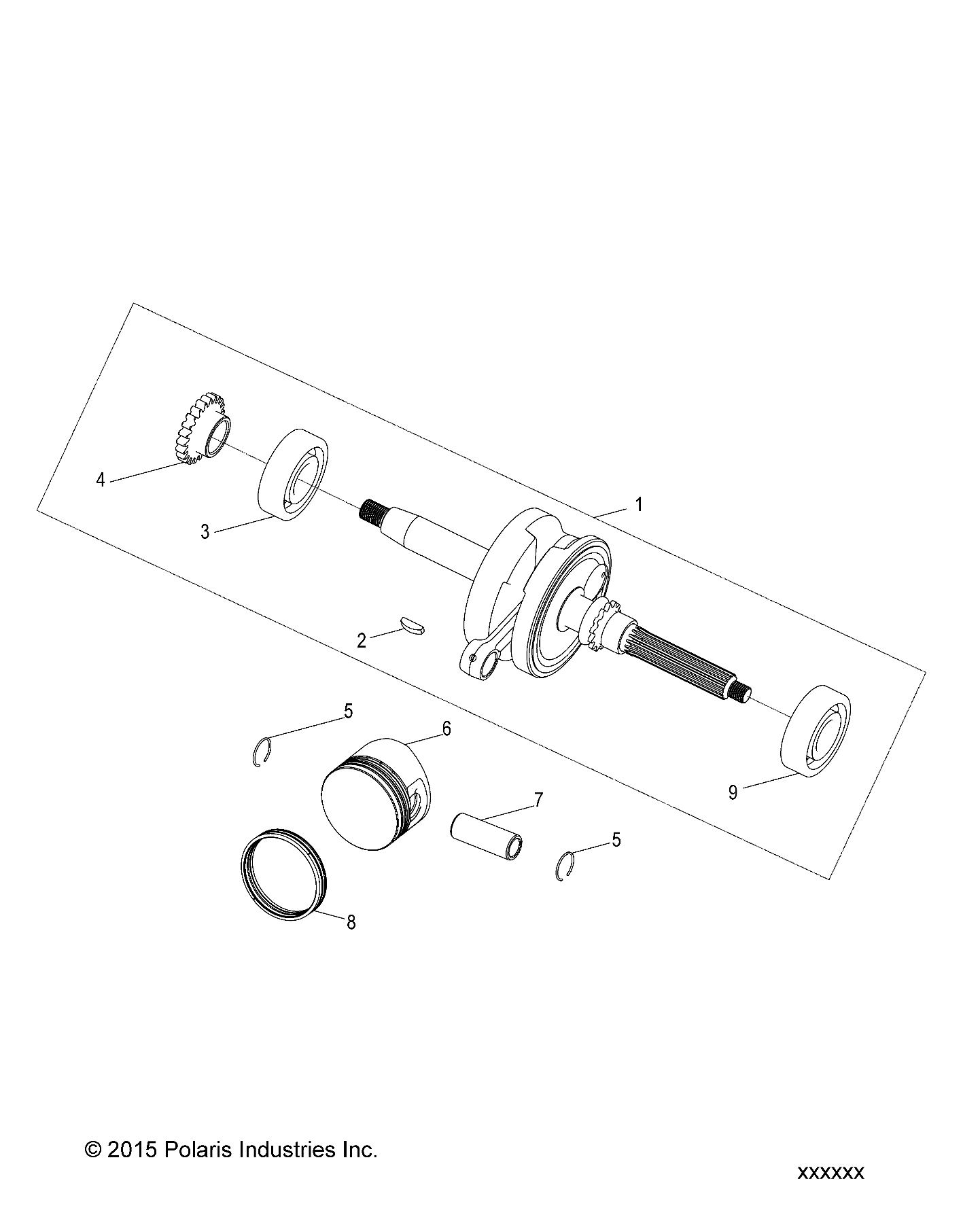 2026 SPORTSMAN 110 R01 - A26YFA11B5 β ENGINE, CRANKSHAFT and PISTON - A26YFA11B5 (A00034) diagram
