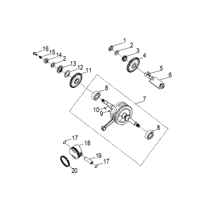2026 PHOENIX 200 R01 - A26YPA20A4 β ENGINE, CRANKSHAFT and PISTON - A26YPA20A4 (A00035) diagram