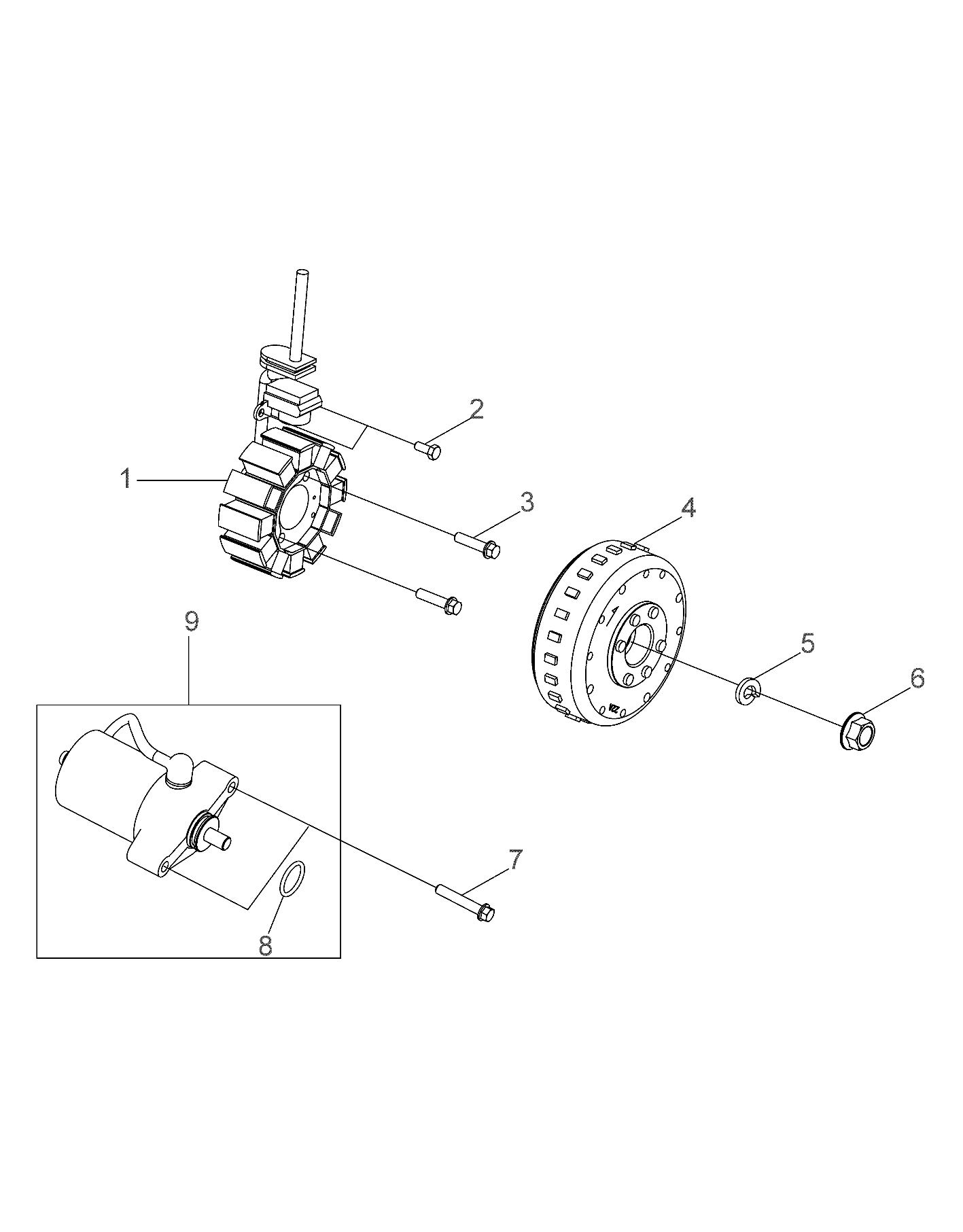 2026 OUTLAW 110 R02 - A26YKA11B1/B7 β ENGINE, GENERATOR and STARTING MOTOR - A26YKA11B1/B7 (A00042) diagram