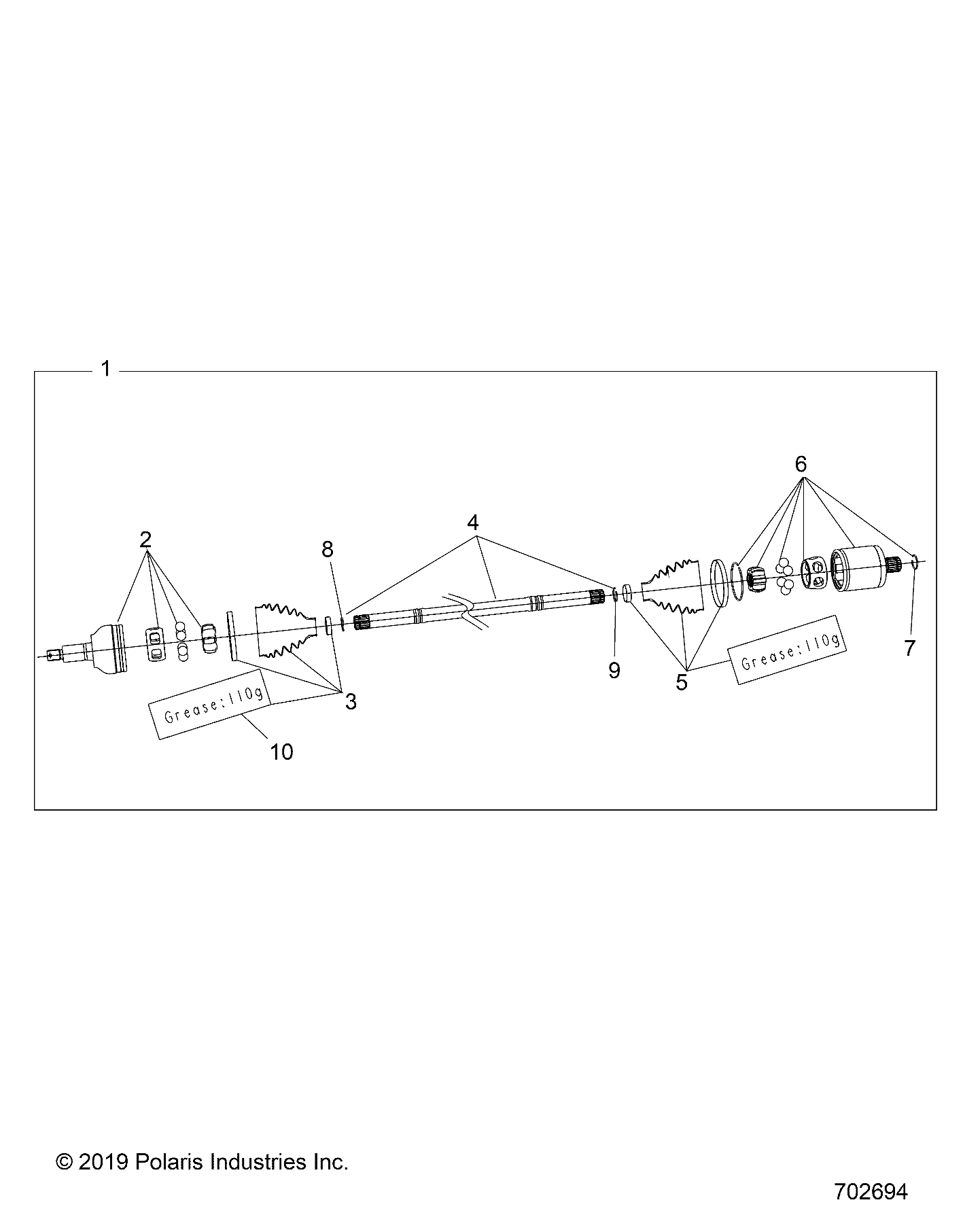 2026 RZR PRO XP 4 SPORT β DRIVE TRAIN, HALF SHAFT, FRONT - Z26X4E92A4/B4/A6/B6 (702694) diagram