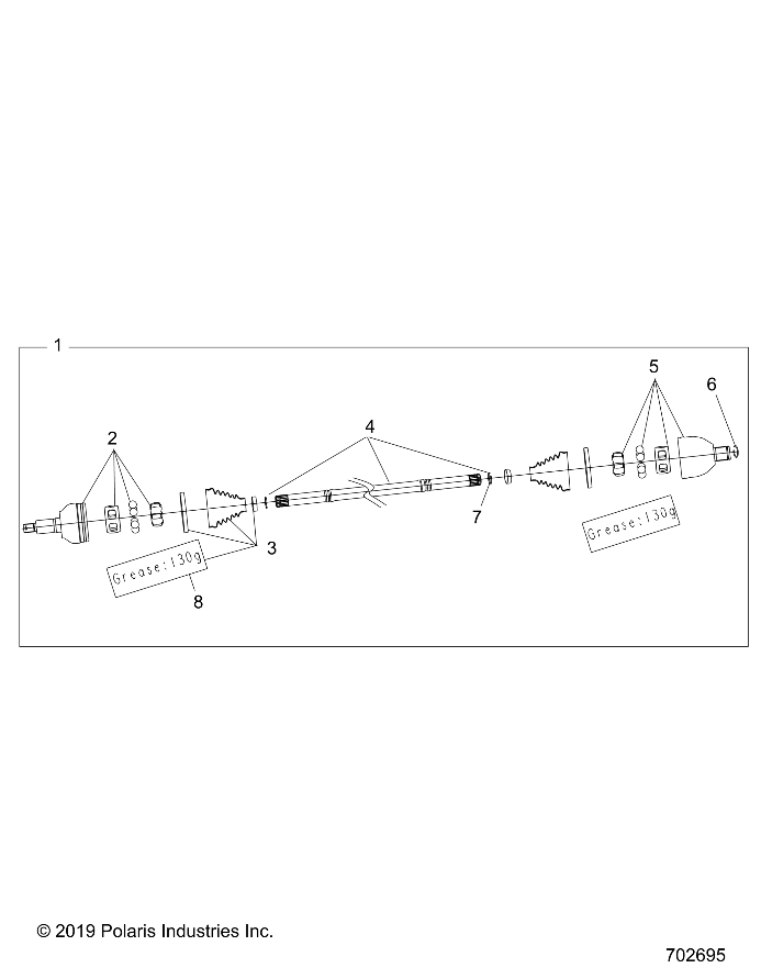 2026 RZR PRO XP SPORT β DRIVE TRAIN, HALF SHAFT, REAR - Z26XPE92A4/B4/A6/B6 (702695) diagram