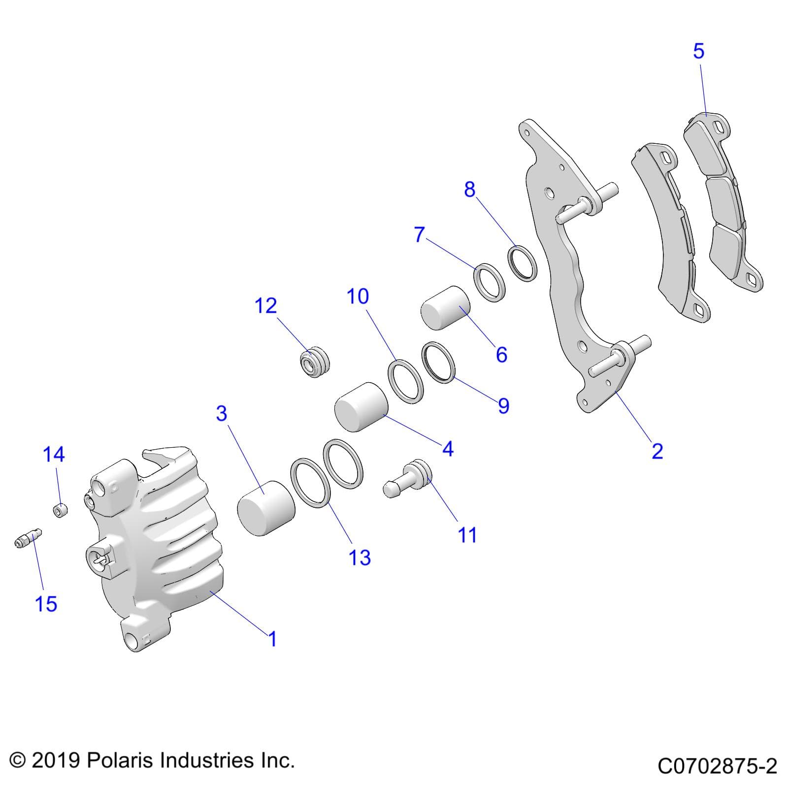 2026 RZR PRO XP SPORT β BRAKES, CALIPER, FRONT - Z26XPE92A4/B4/A6/B6 (C0702875-2) diagram